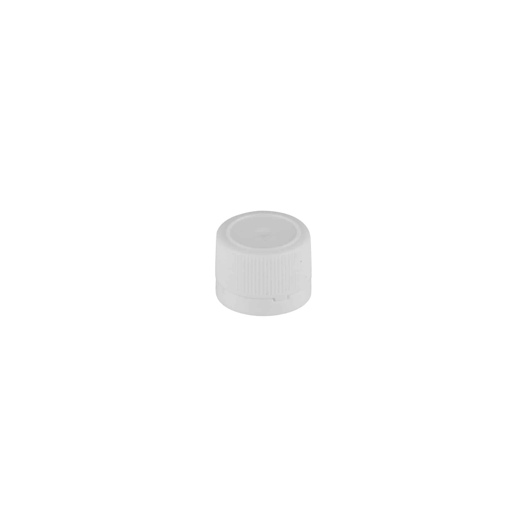 Bouchon à vis pour tubes PET, plastique, blanc