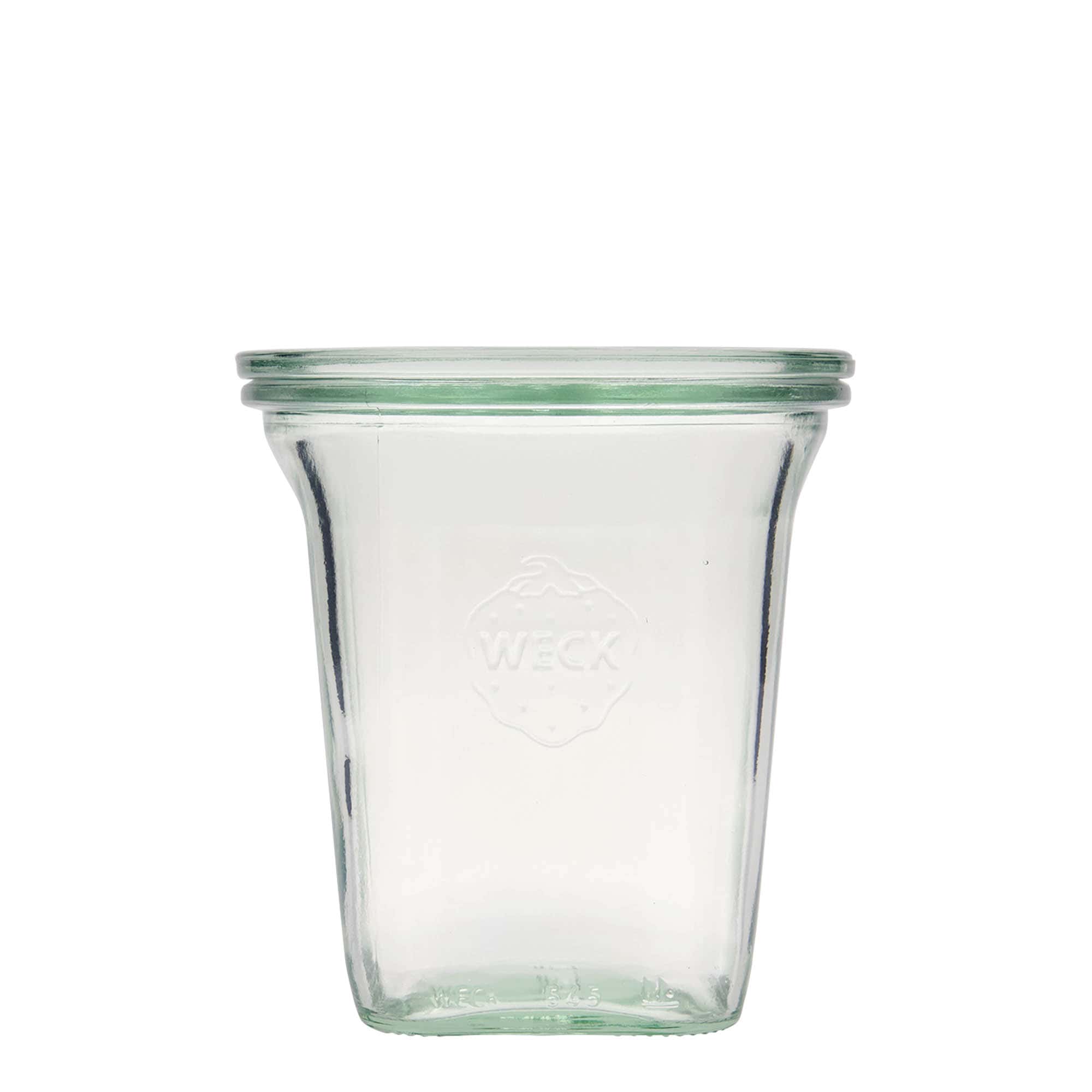Bocal WECK quadro 545 ml , carré, bouchage: bords arrondis Bocal WECK quadro 545 ml , carré, bouchage: bords arrondis