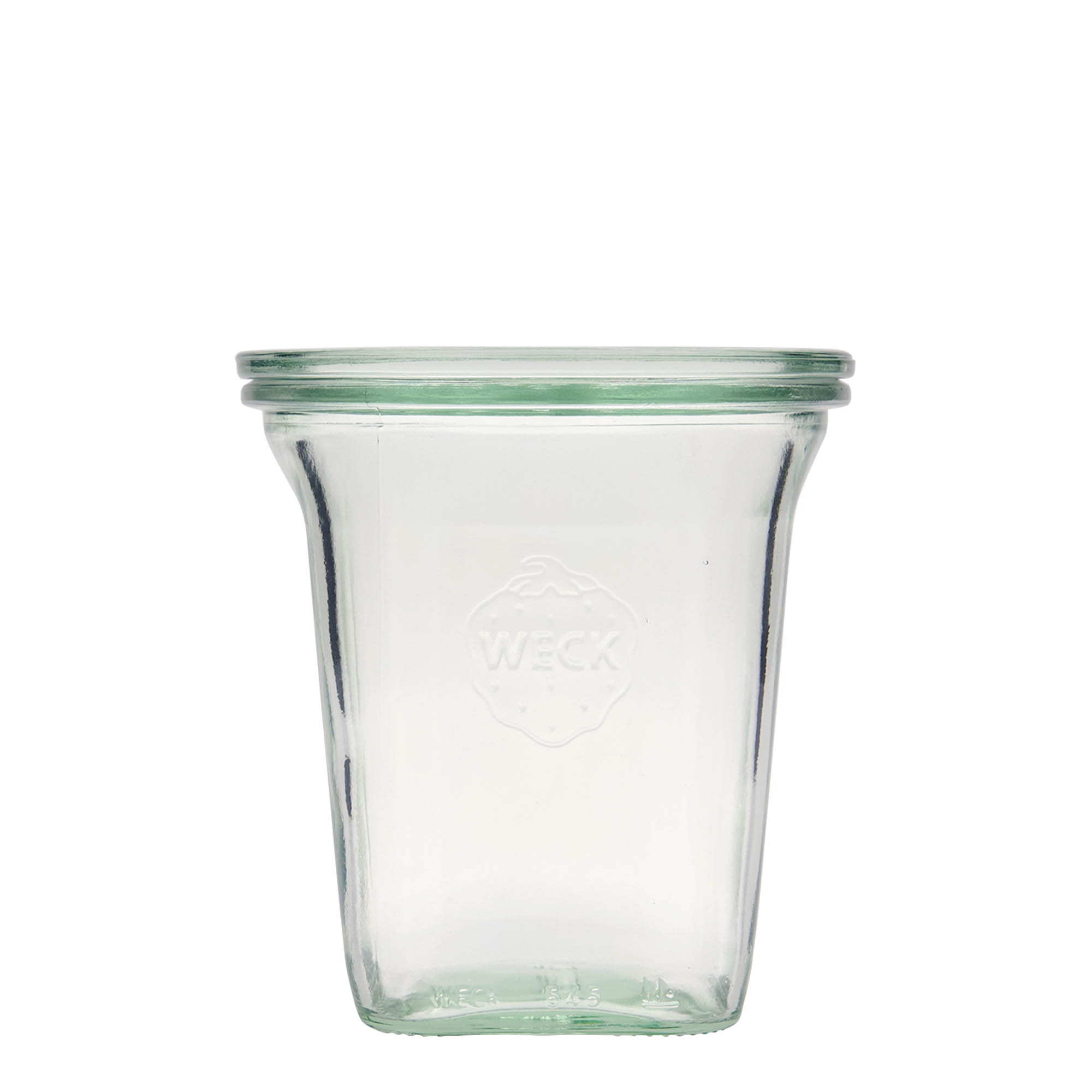 545 ml WECK Quadroglas, carré, ouverture : bord rond 545 ml WECK Quadroglas, carré, ouverture : bord rond