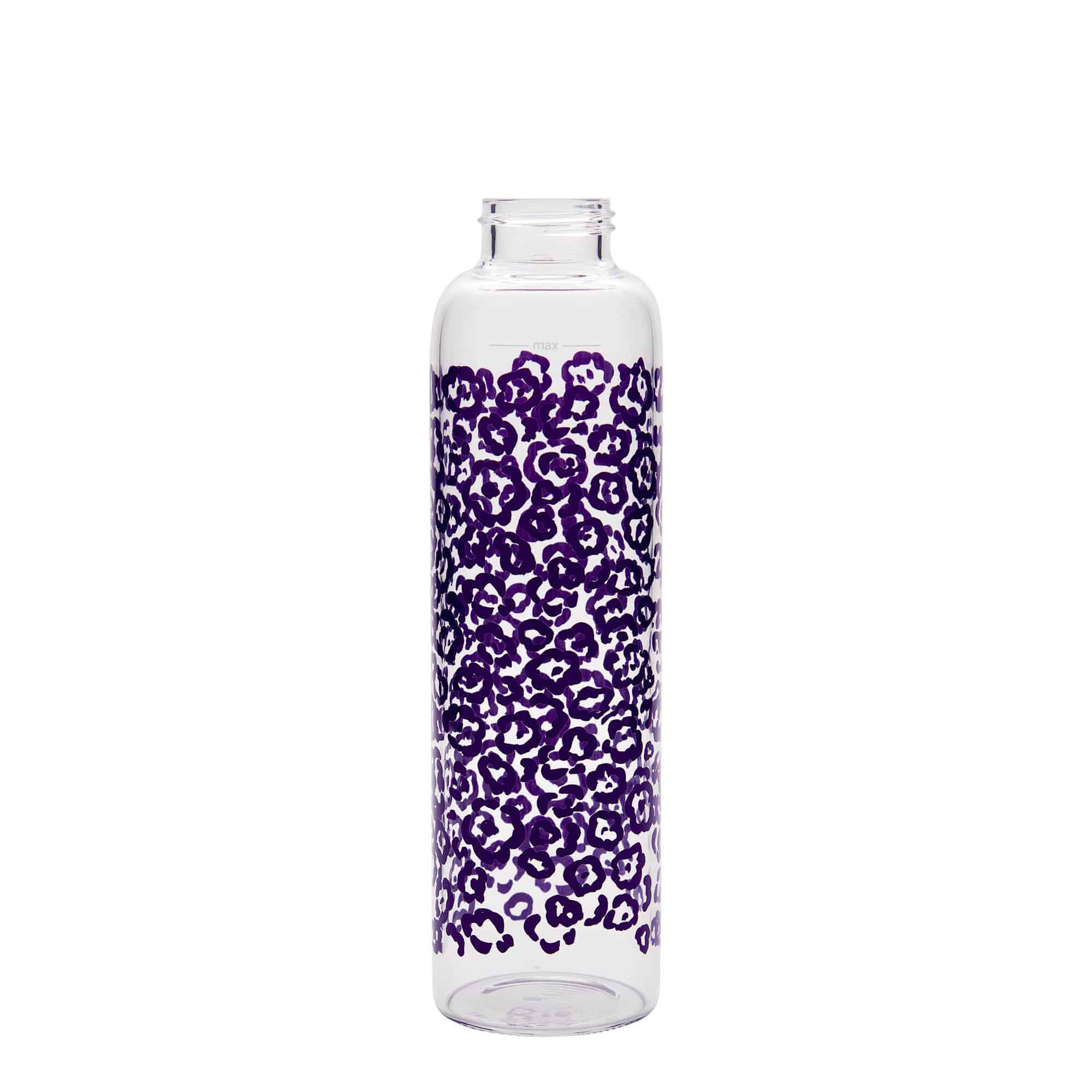 Bouteille d'eau 500 ml 'Perseus - Fleurs violettes', ouverture : bouchon à vis