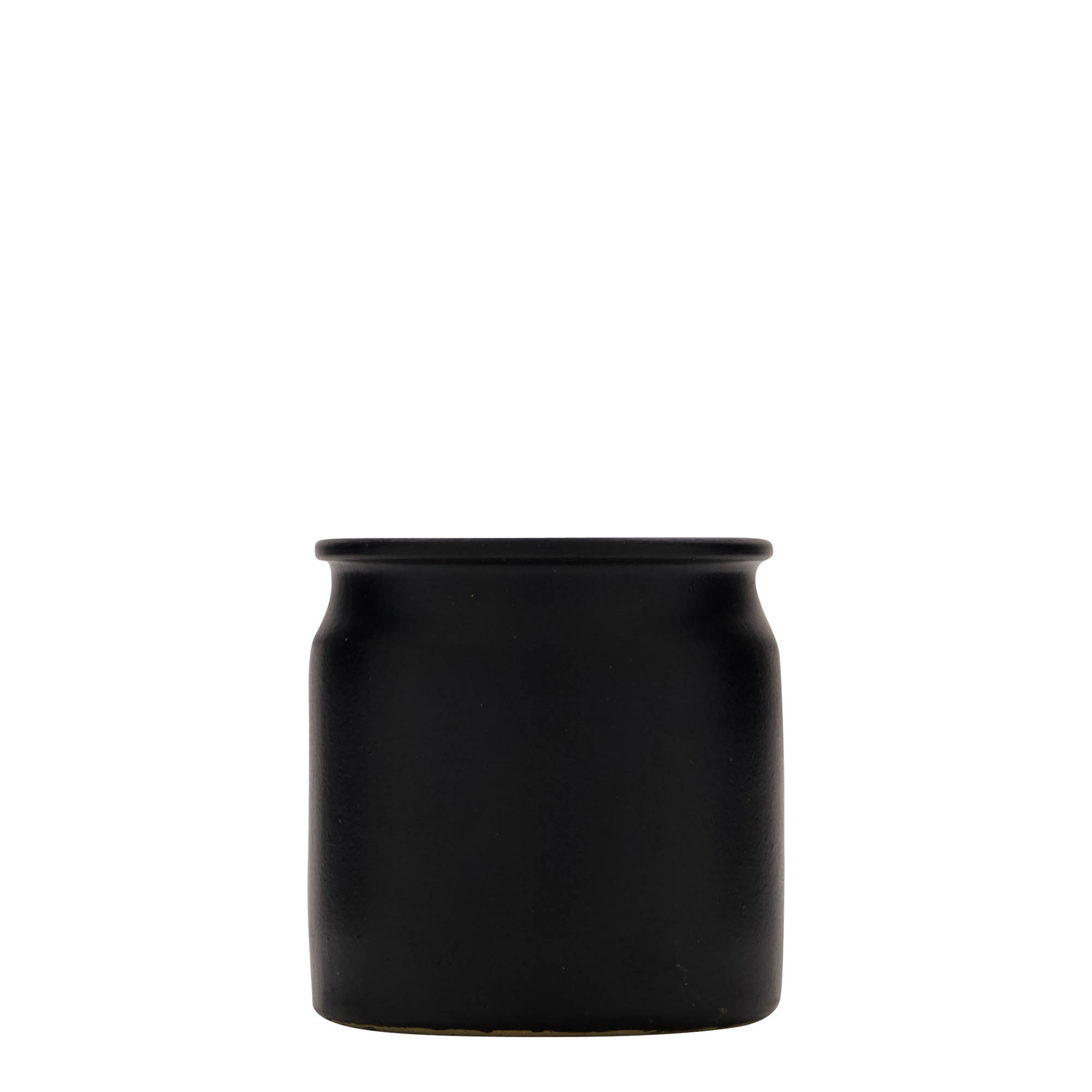 Pot en grès 160 ml, céramique, noir, ouverture : liège