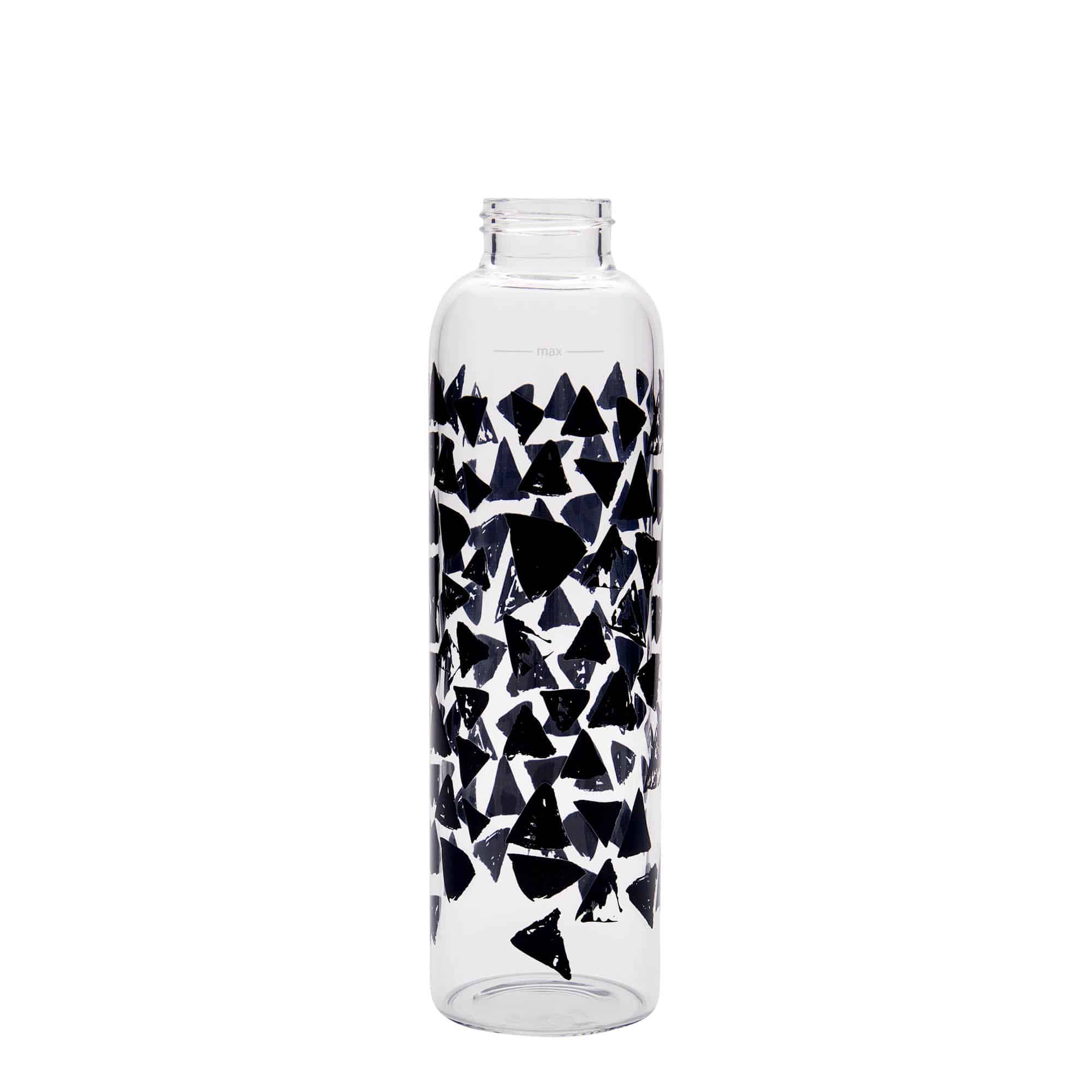 Gourde 500 ml 'Perseus', motif : triangles noirs, bouchage: Bougage à vis Gourde 500 ml 'Perseus', motif : triangles noirs, bouchage: Bougage à vis