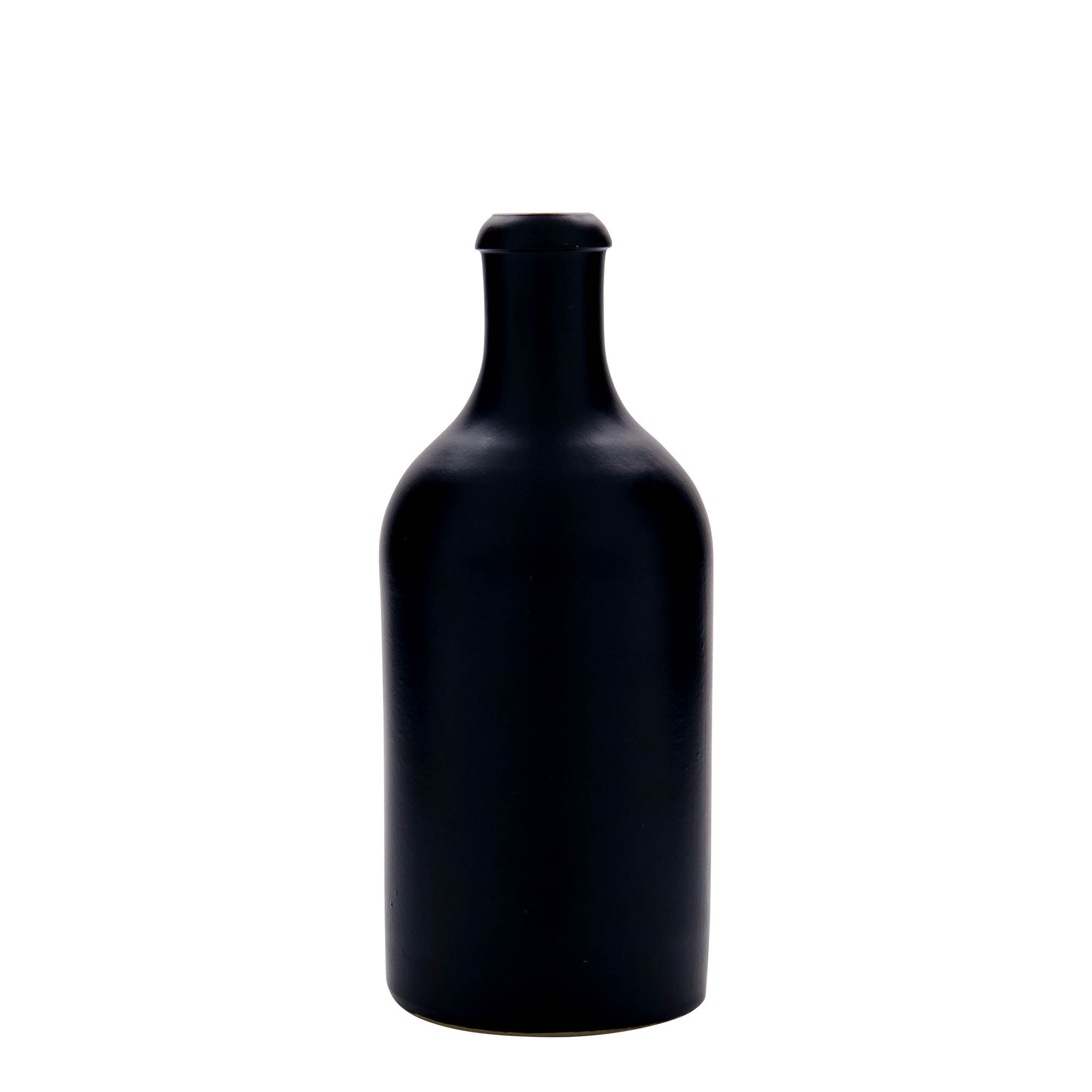 Cruche en grès 500 ml, noire, ouverture : liège Cruche en grès 500 ml, noire, ouverture : liège