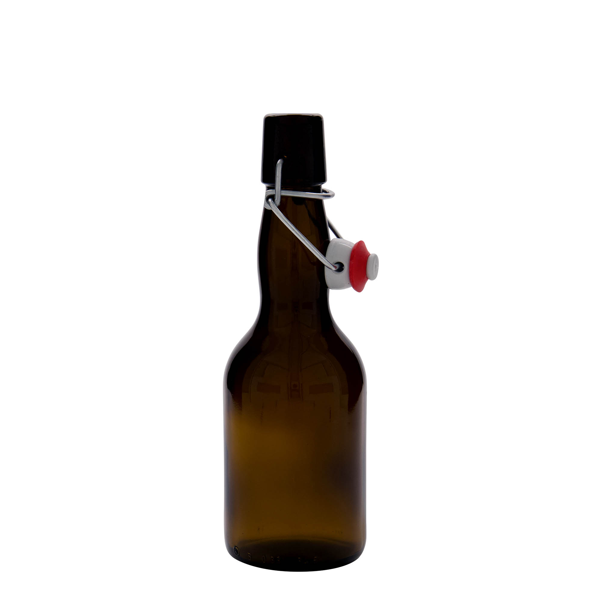 Bouteille de bière 330 ml col évasé, verre, brun, ouverture : fermeture à bascule