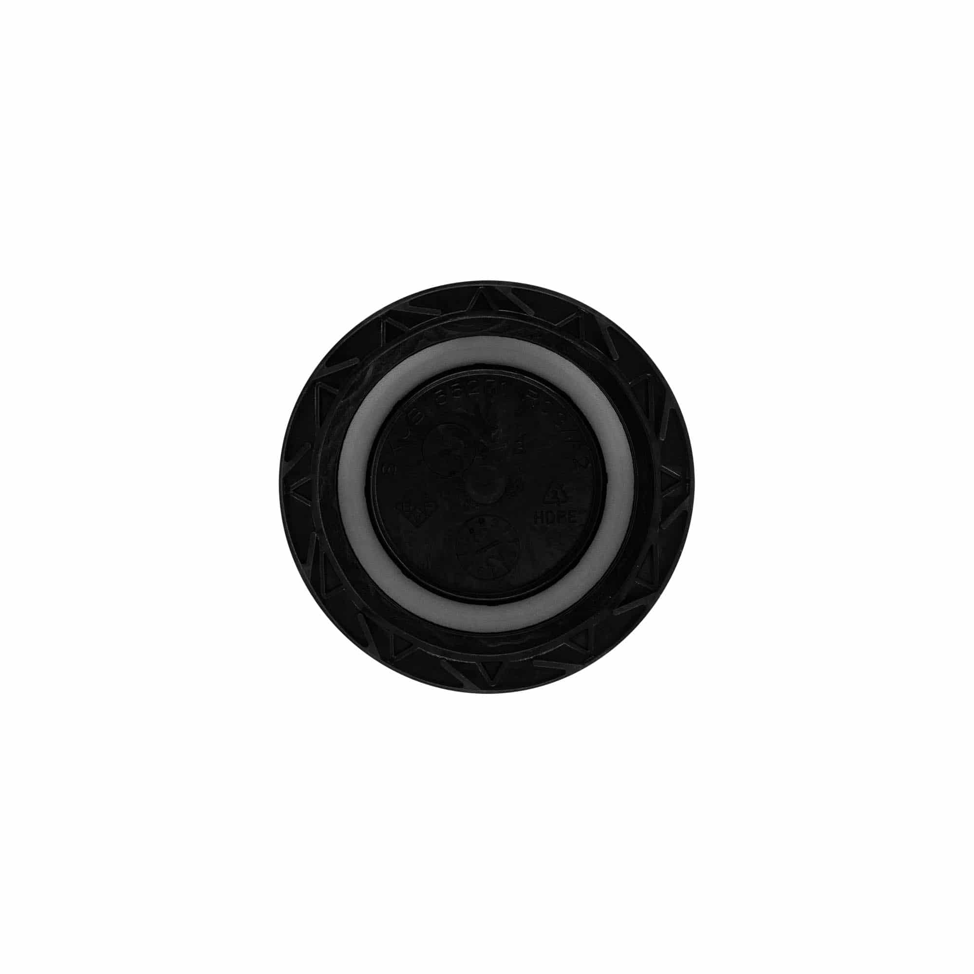 Bouchon à vis, plastique PP, noir, pour ouverture : ND55