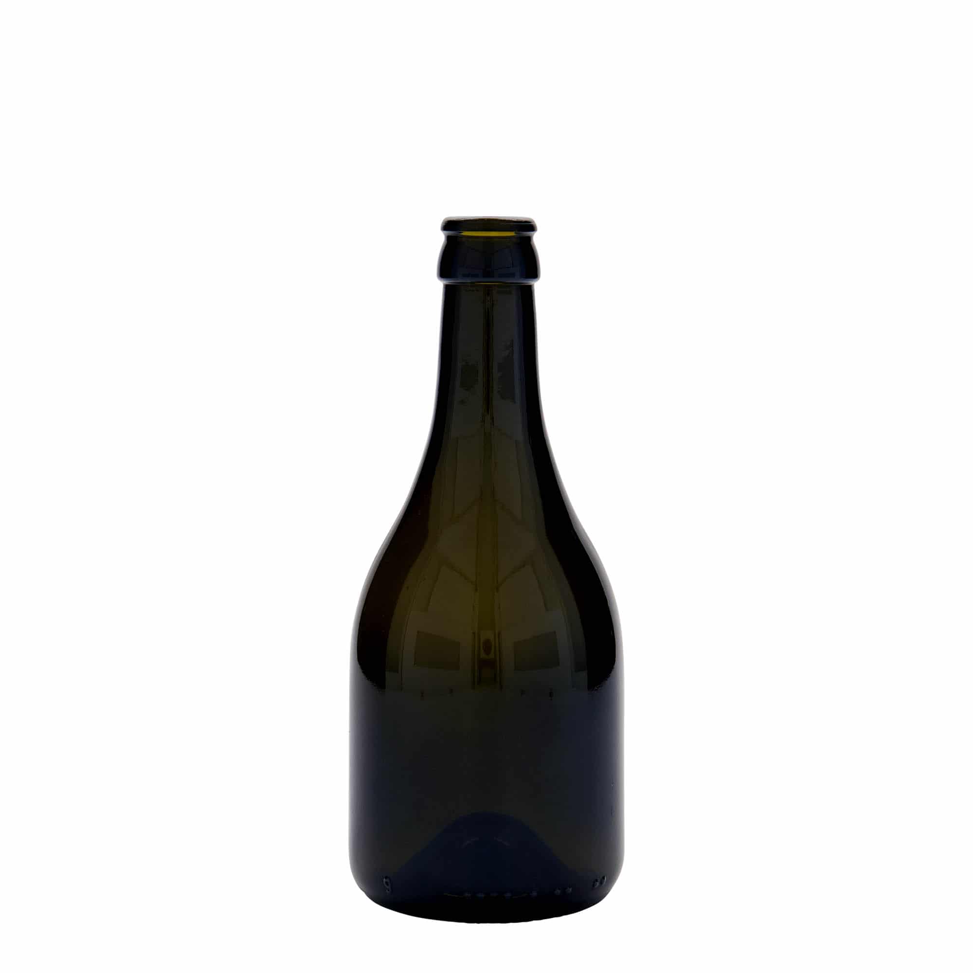 Bouteille de bière 330 ml 'Horta', verre, vert antique, col : capsules couronnes