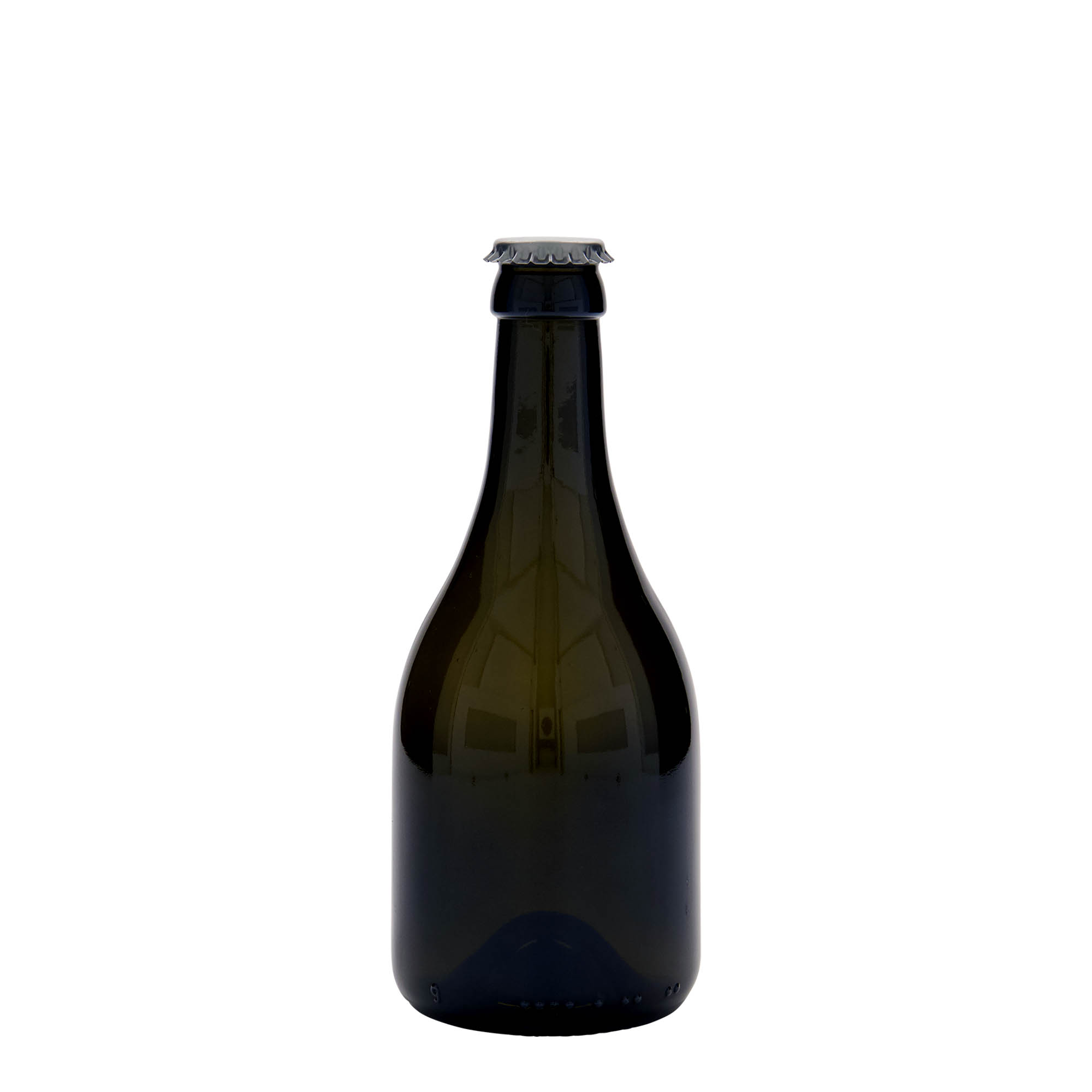 Bouteille de bière 330 ml 'Horta', verre, vert antique, ouverture : capsule couronne Bouteille de bière 330 ml 'Horta', verre, vert antique, ouverture : capsule couronne