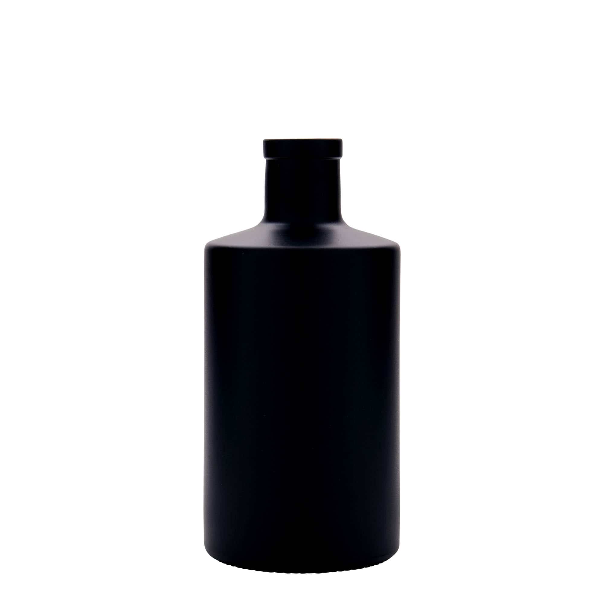 Bouteille en verre 500 ml 'Caroline', noire, bouchage: bouchon Bouteille en verre 500 ml 'Caroline', noire, bouchage: bouchon