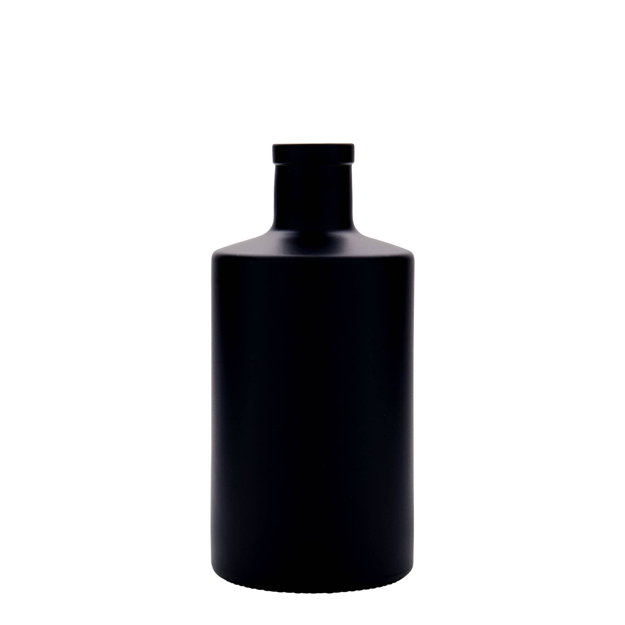 Bouteille en verre 500 ml 'Caroline', noire, ouverture : liège
