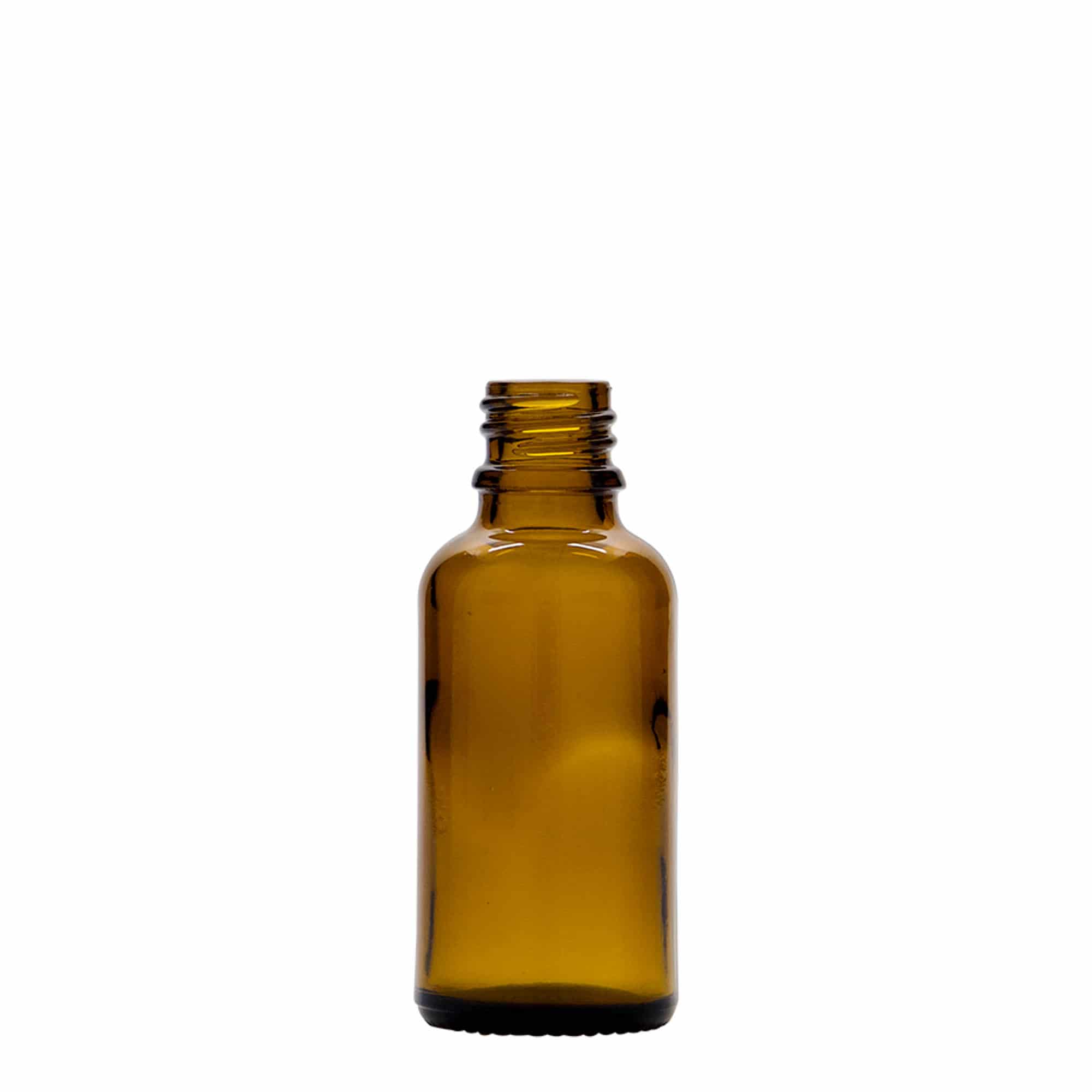 Flacon pulvérisateur médical 30 ml, verre, brun, embouchure : DIN 18