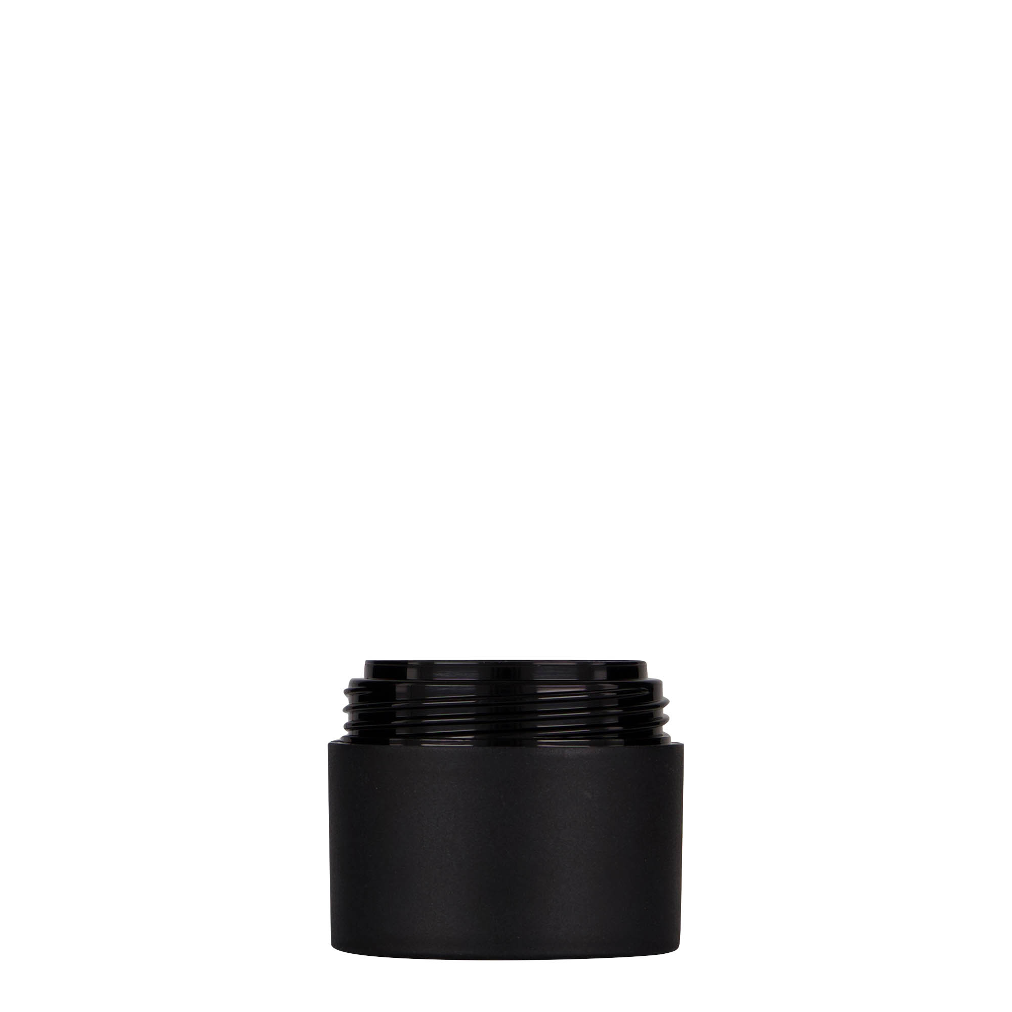 Dose en plastique 30 ml 'Antonella', PP, noir, ouverture : bouchon à vis Dose en plastique 30 ml 'Antonella', PP, noir, ouverture : bouchon à vis