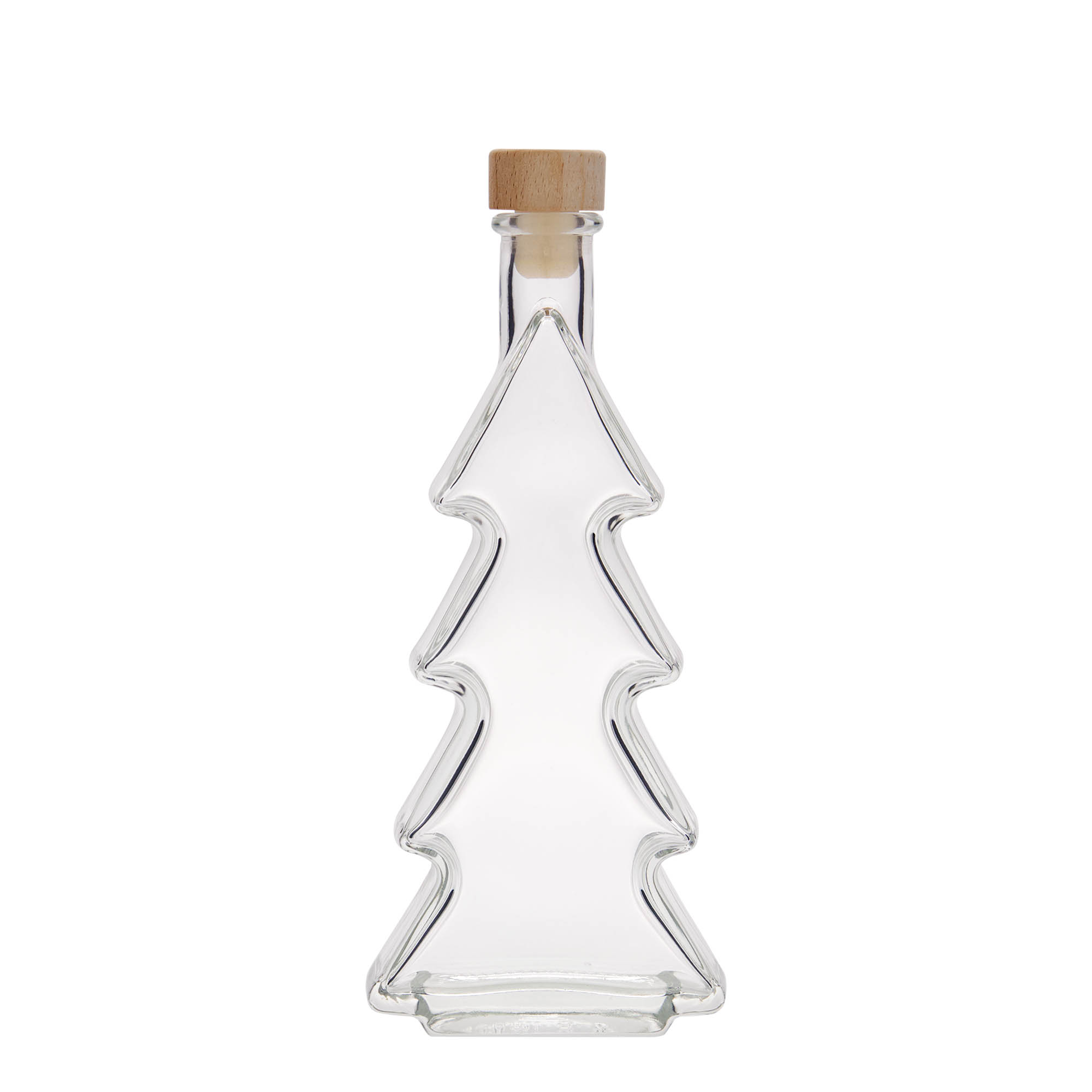 Bouteille en verre 200 ml 'Sapin', ouverture : bouchon en liège Bouteille en verre 200 ml 'Sapin', ouverture : bouchon en liège