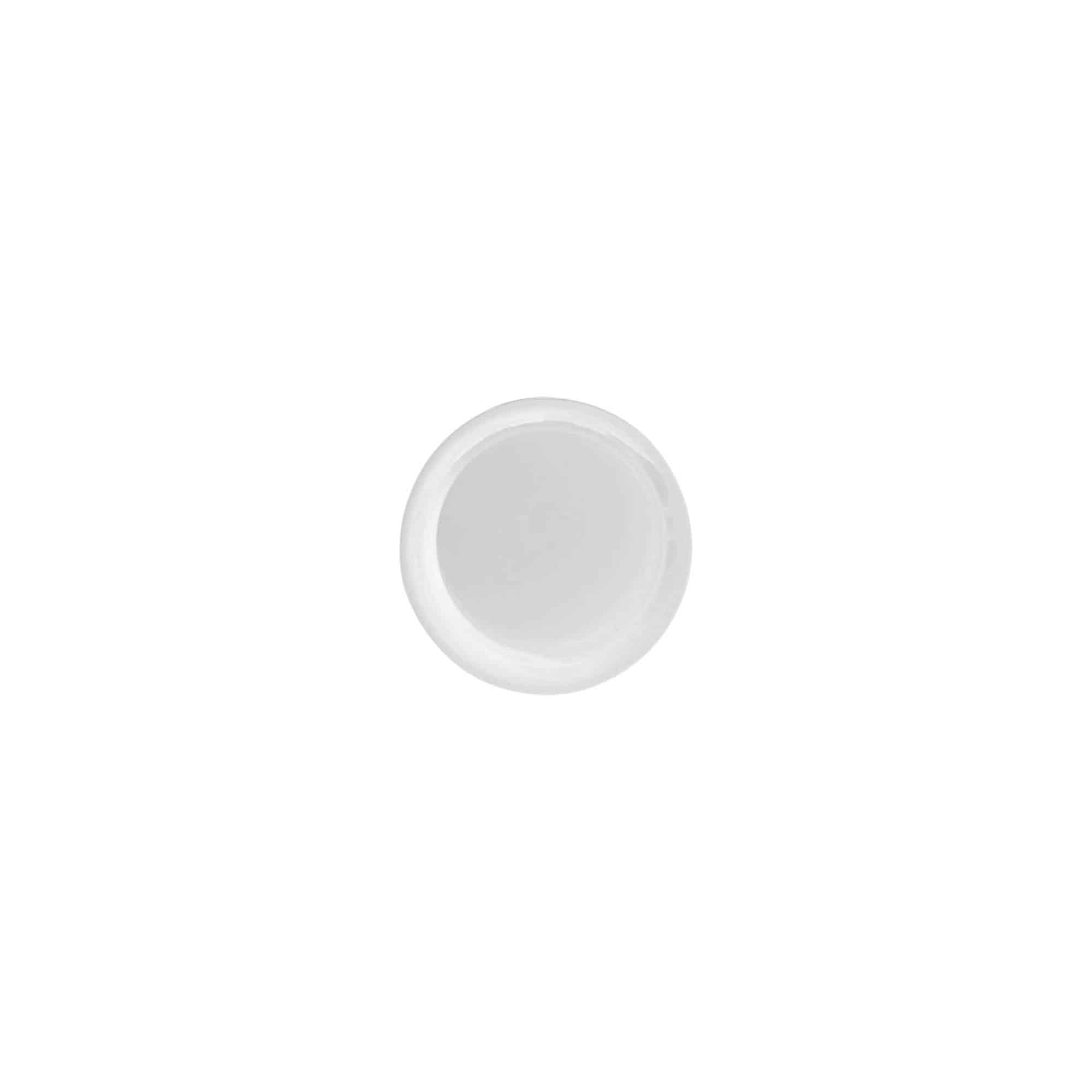 Bouchon à vis avec fermeture d'originalité, plastique PE, blanc, pour ouverture : DIN 18 Bouchon à vis avec fermeture d'originalité, plastique PE, blanc, pour ouverture : DIN 18