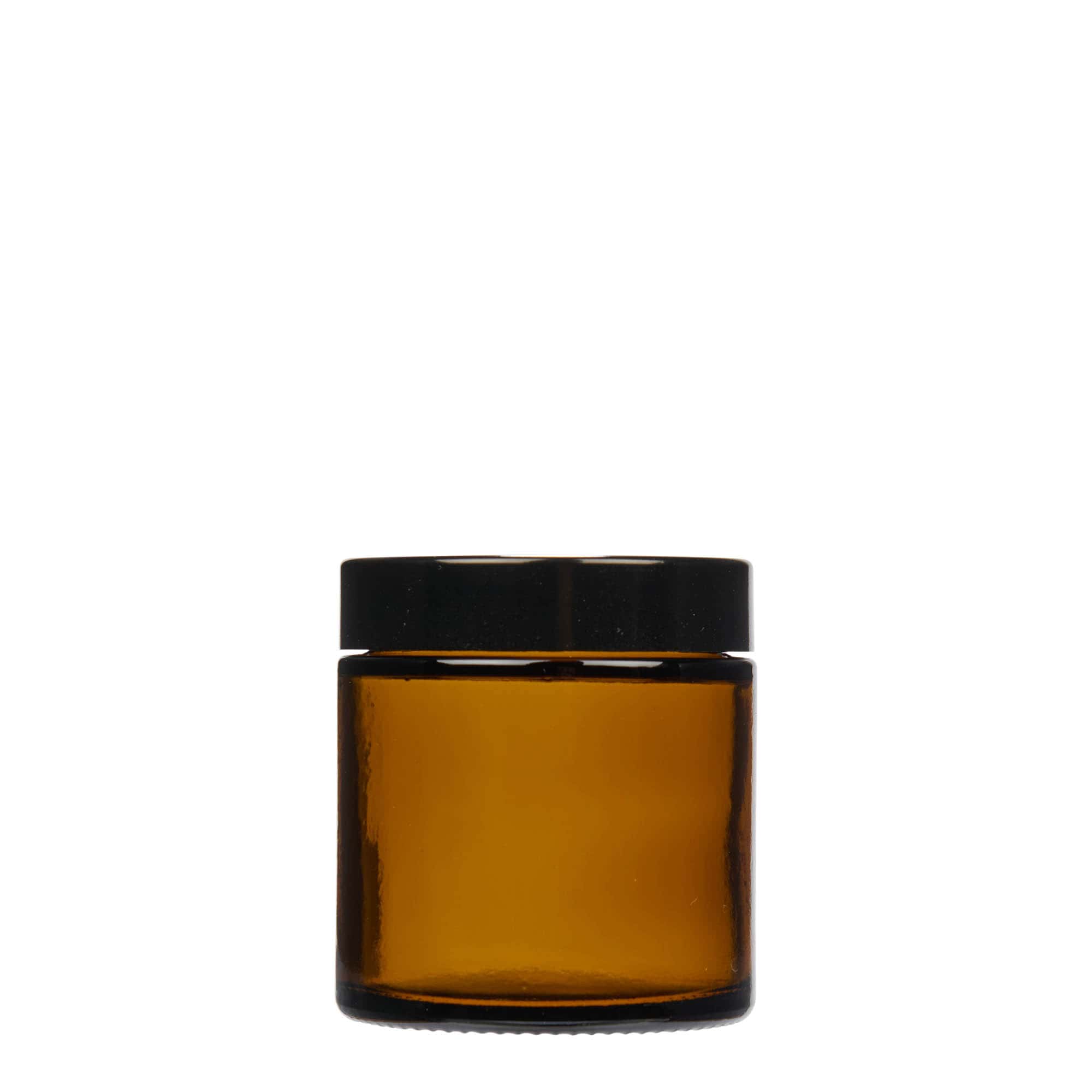 Pot de 120 ml « Brown Line », verre, brun, ouverture : bouchon à vis