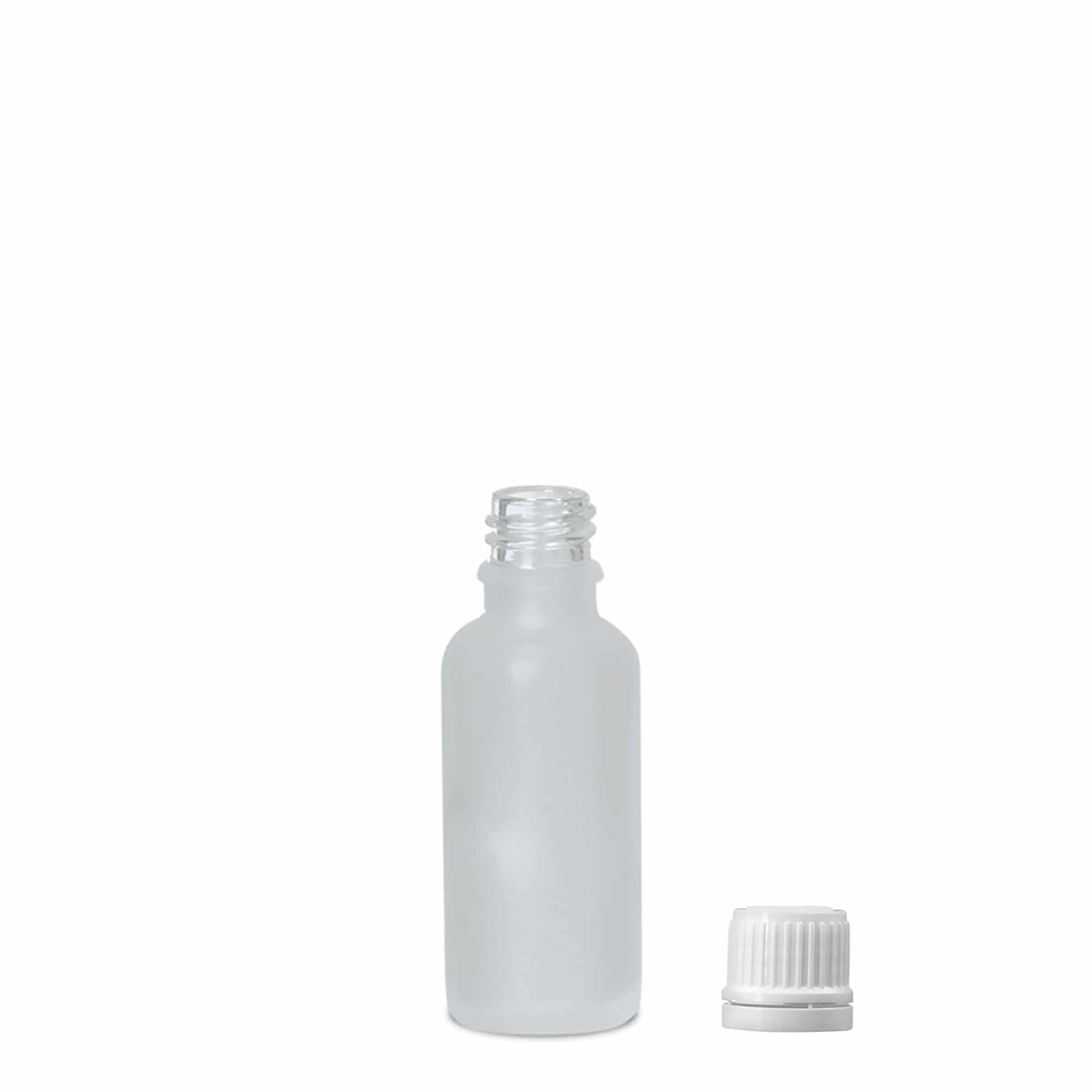 Flacon médical 30 ml, verre, givré, ouverture : DIN 18