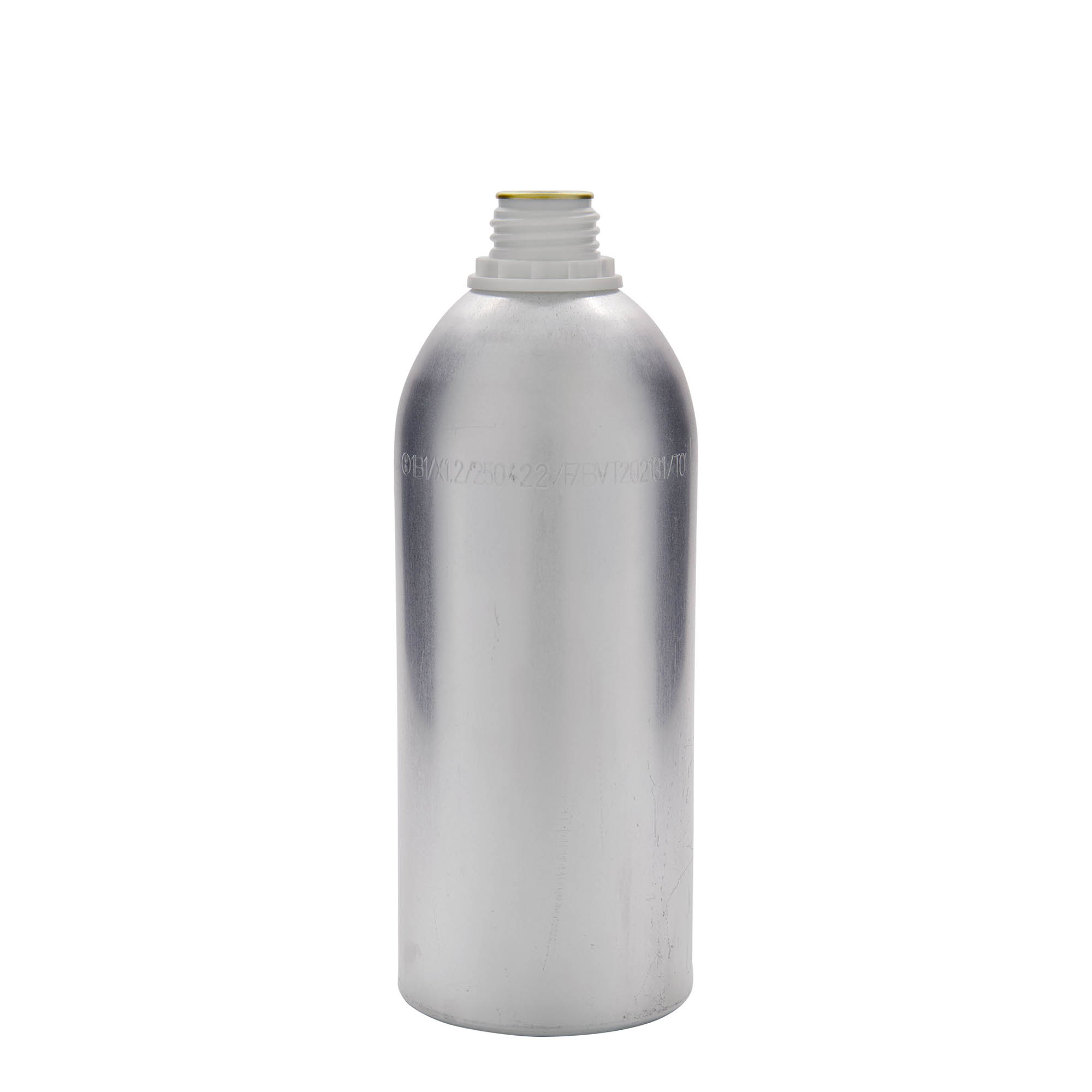 Bouteille en aluminium 1100 ml, métal, argent, ouverture : DIN 32