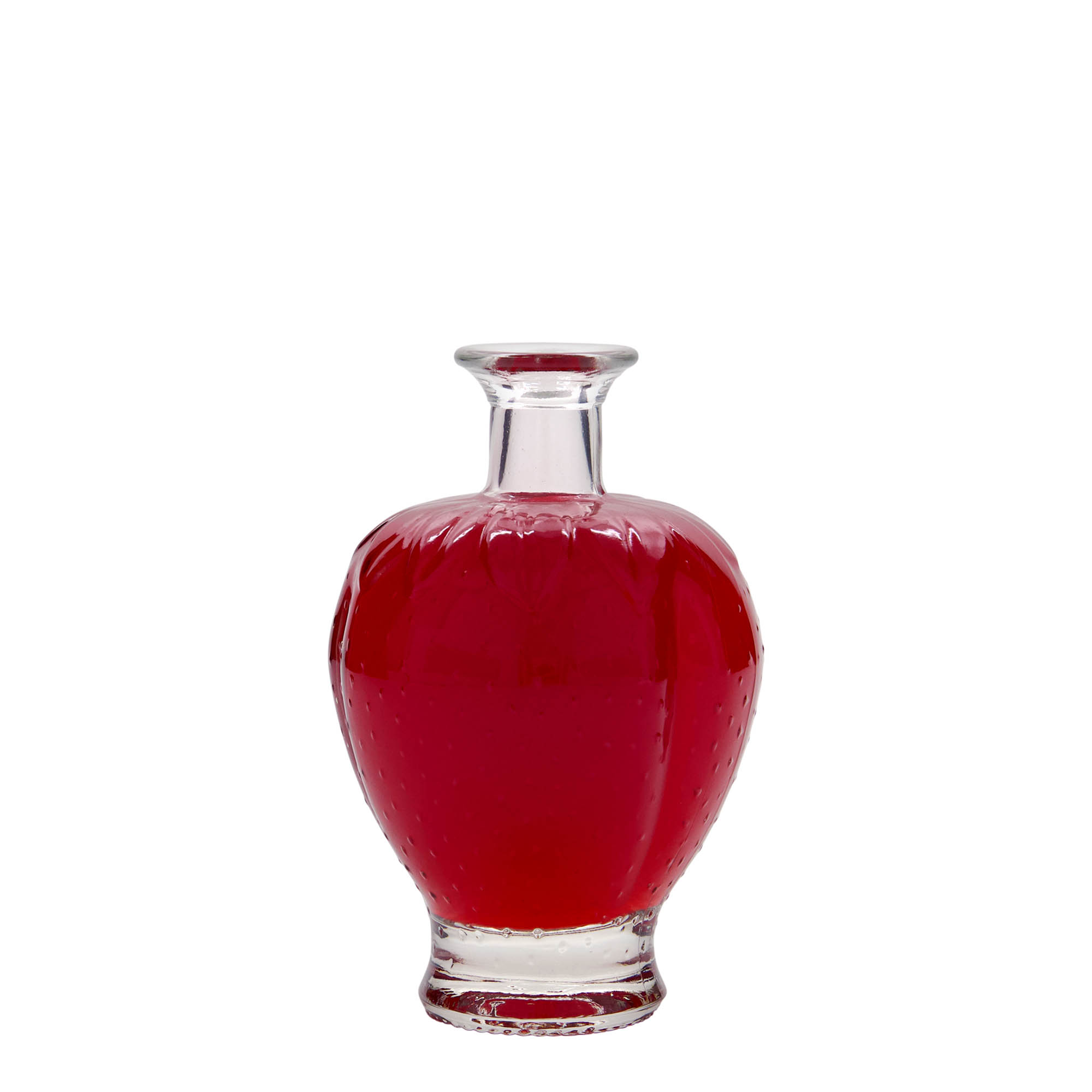 Flacon en verre de 200 ml « Fraise », ouverture : bouchon en liège