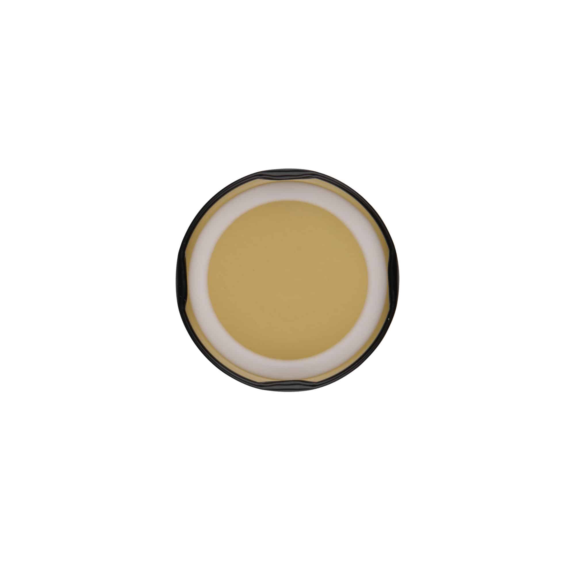 Bouchon à visser, tôle blanche, noir, pour ouverture : TO 58