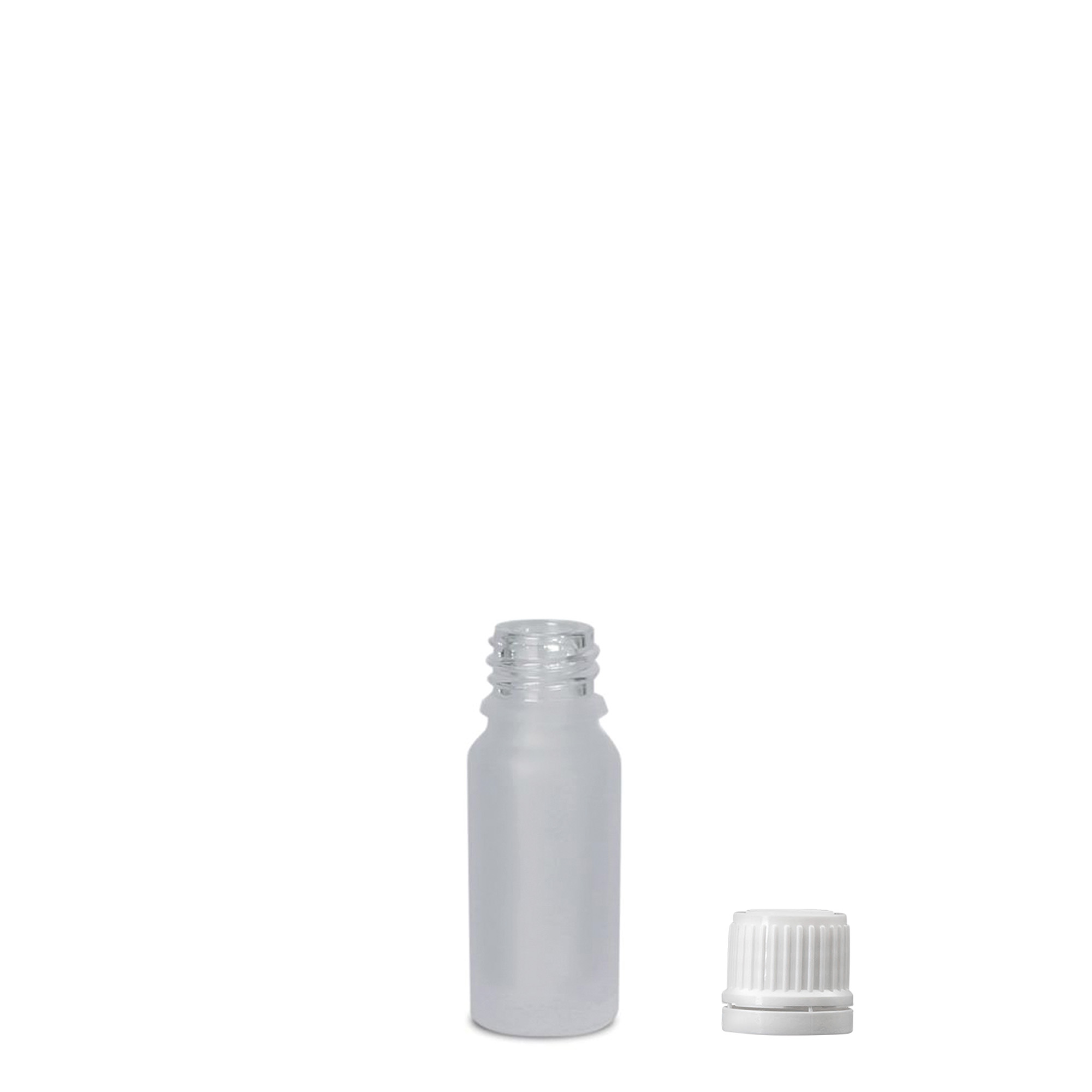 Flacon médical 10 ml, verre, givré, ouverture : DIN 18 Flacon médical 10 ml, verre, givré, ouverture : DIN 18