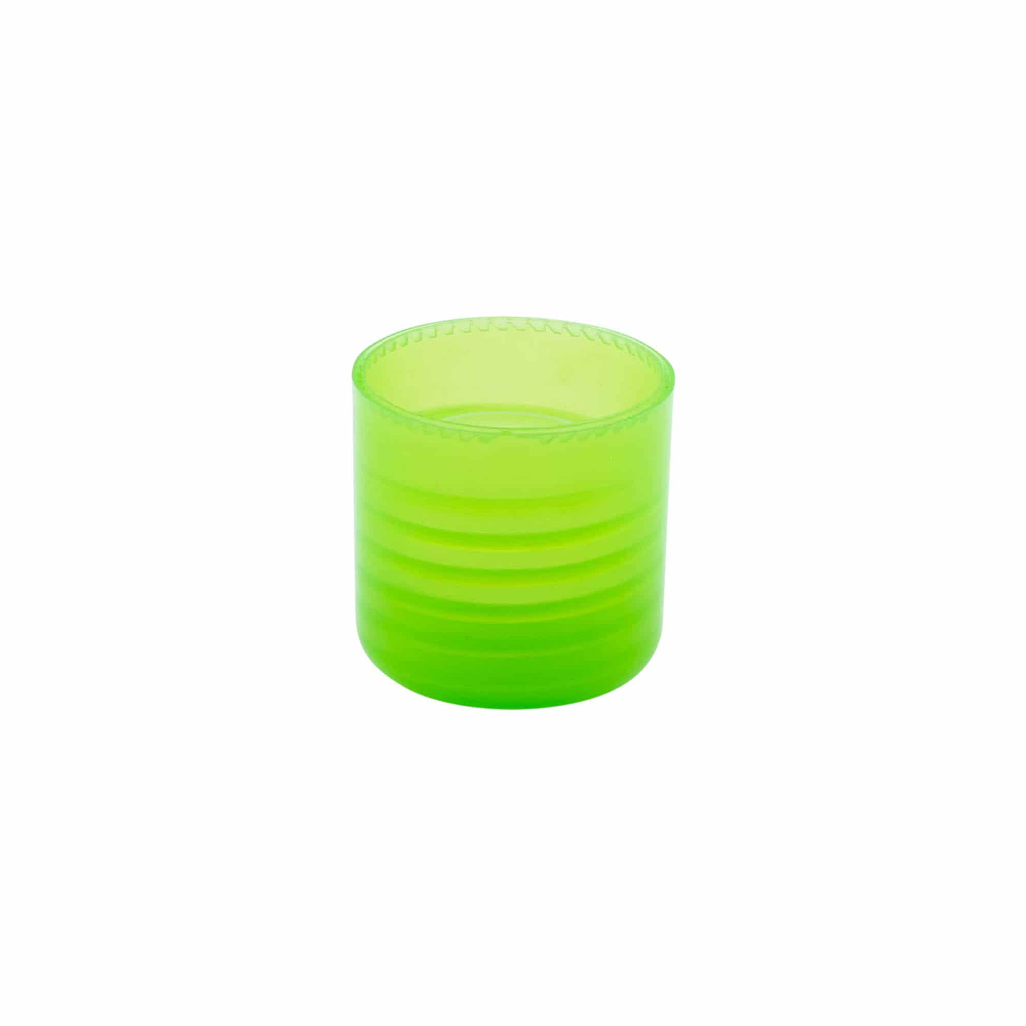 Bouchon à vis avec insert de seringue, plastique PP, vert, pour ouverture : 24/410