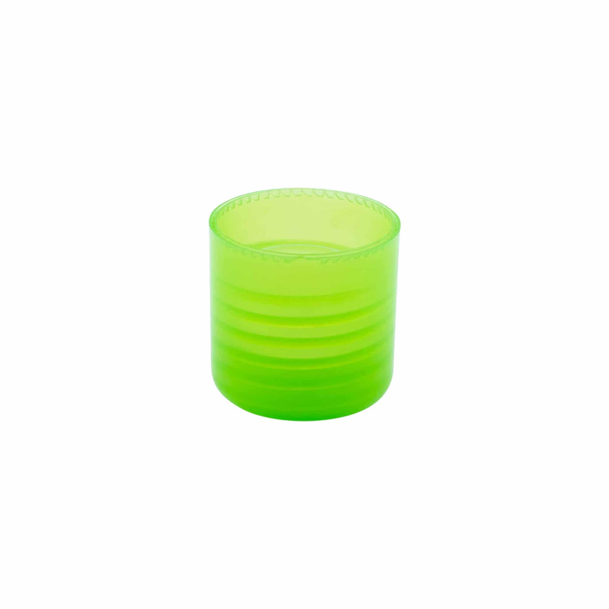 Bouchon à vis avec insert de seringue, plastique PP, vert, pour ouverture : 24/410