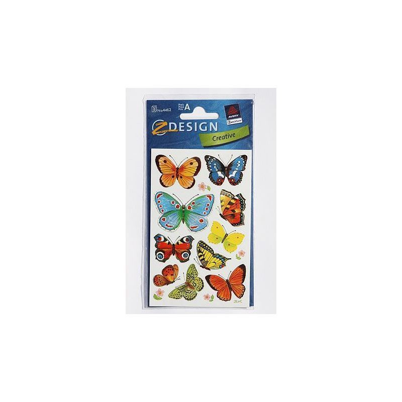 Autocollants Zweckform « Papillons », multicolores Autocollants Zweckform « Papillons », multicolores