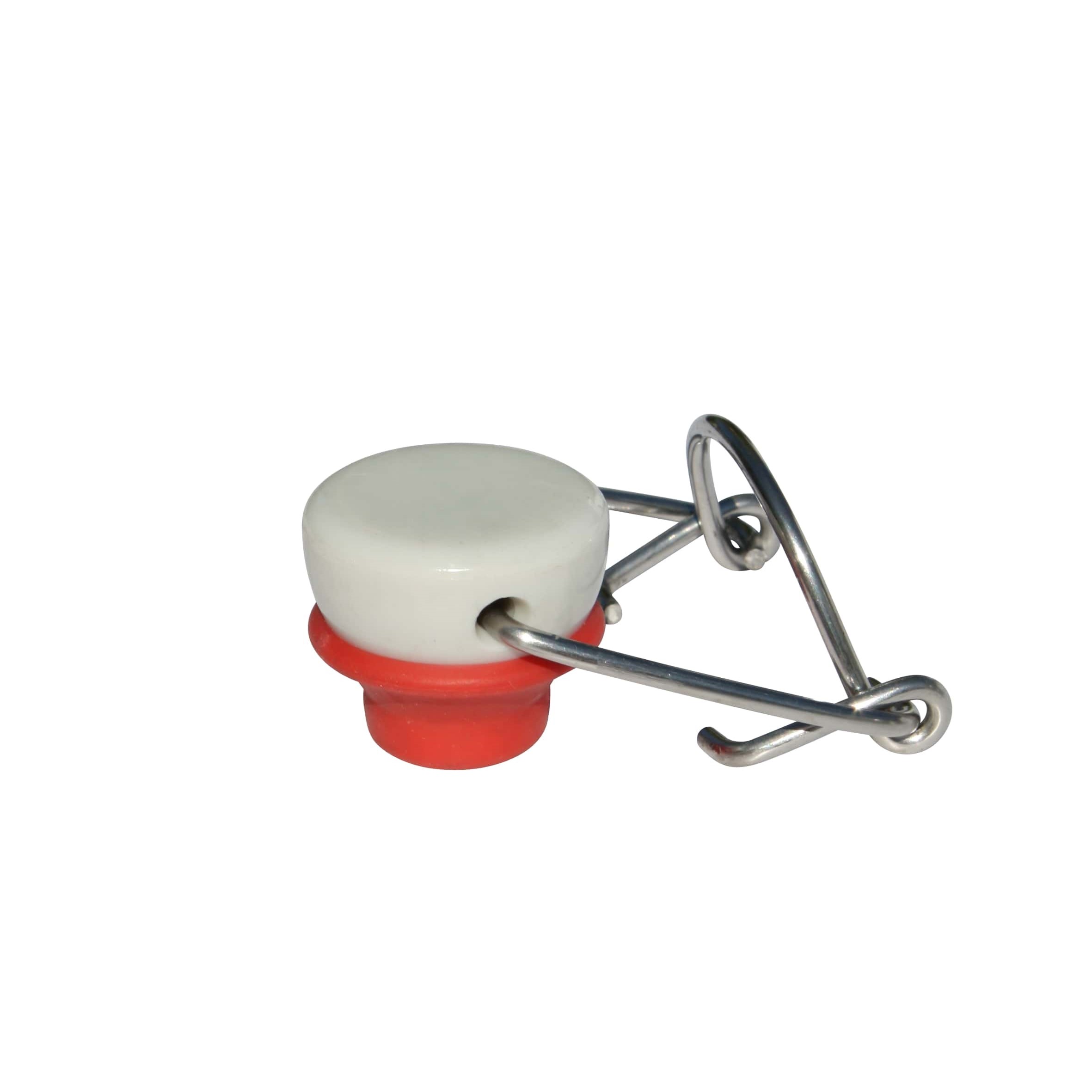 Fermeture à boucle taille spéciale, plastique, rouge-blanc Fermeture à boucle taille spéciale, plastique, rouge-blanc