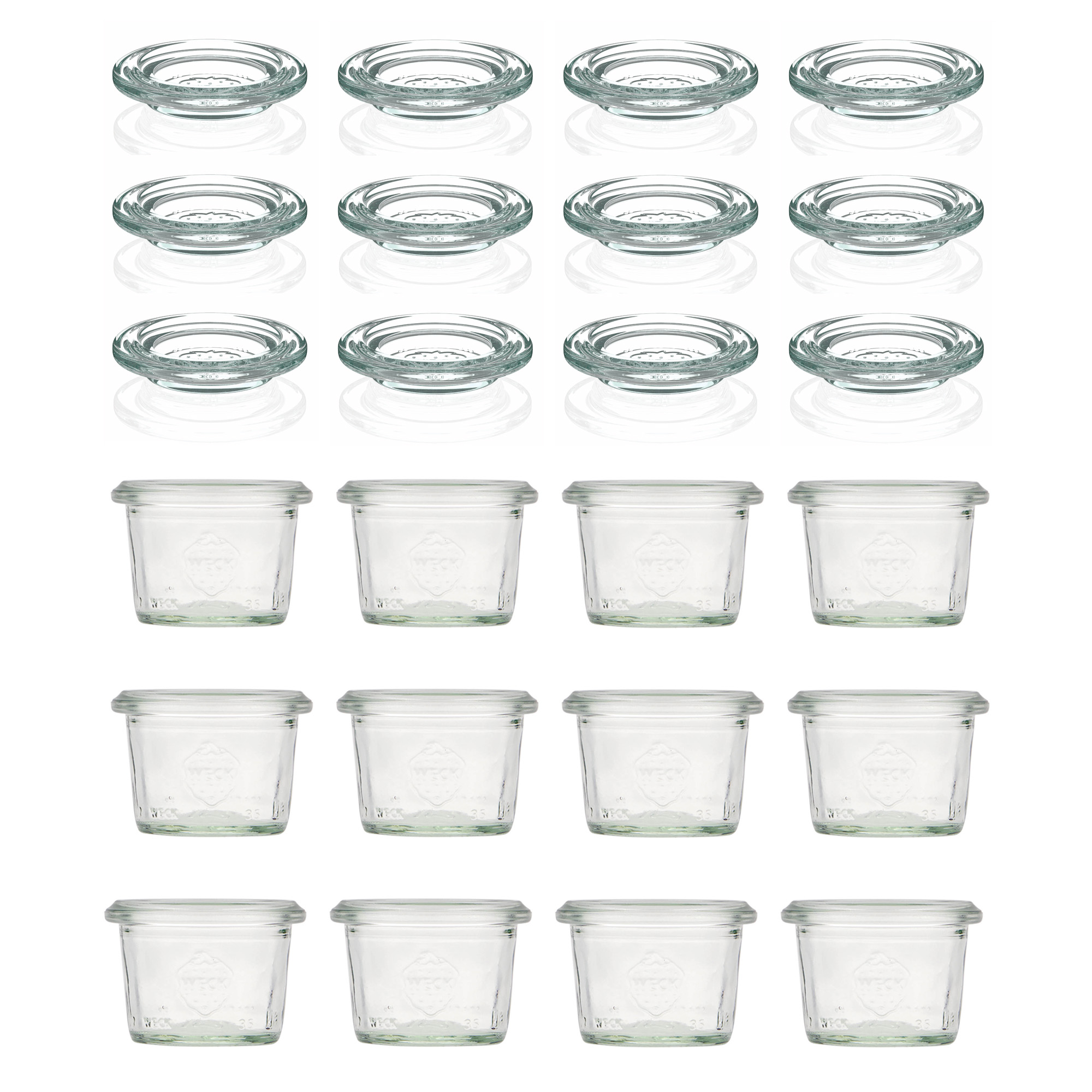 12x 35 ml bocal WECK à renversement avec couvercle en verre RR 40