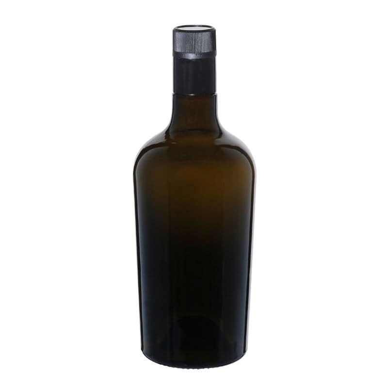 Bouteille de vinaigre / d’huile 750 ml 'Oleum', verre, vert antique, col : DOP