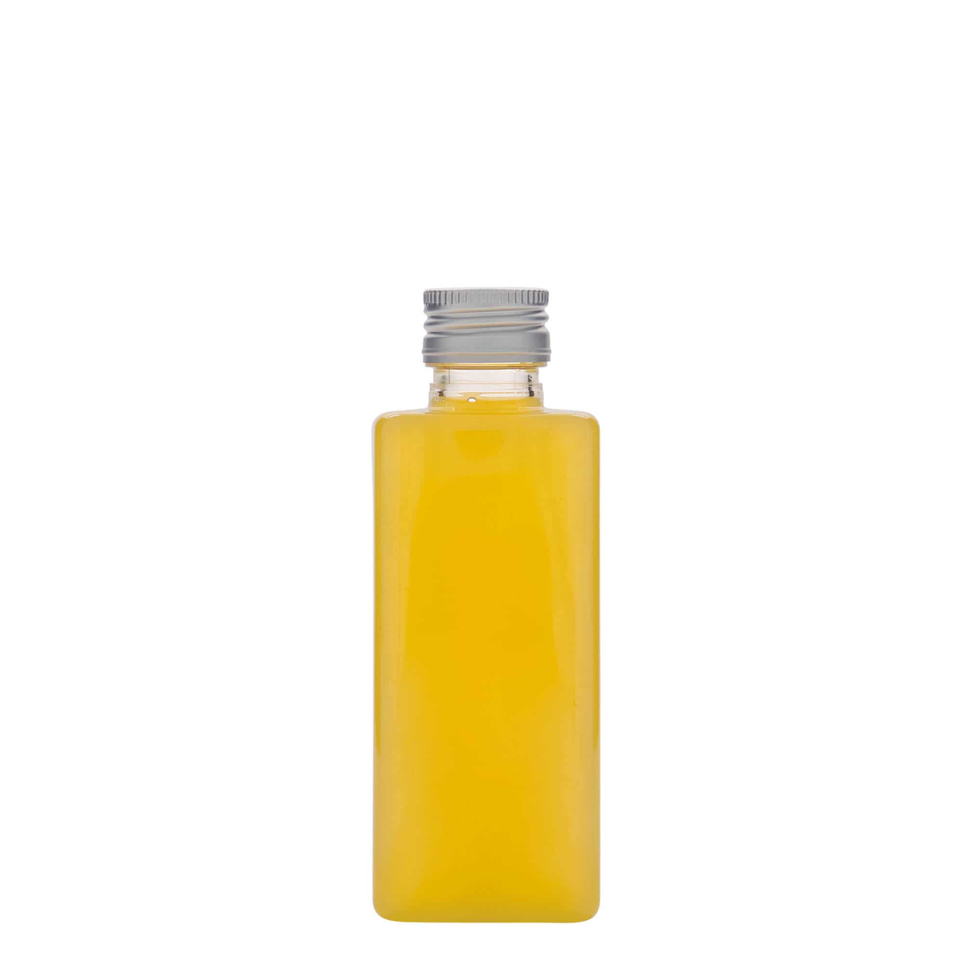 Bouteille PET 250 ml 'Karl', carrée, plastique, ouverture : PP 28