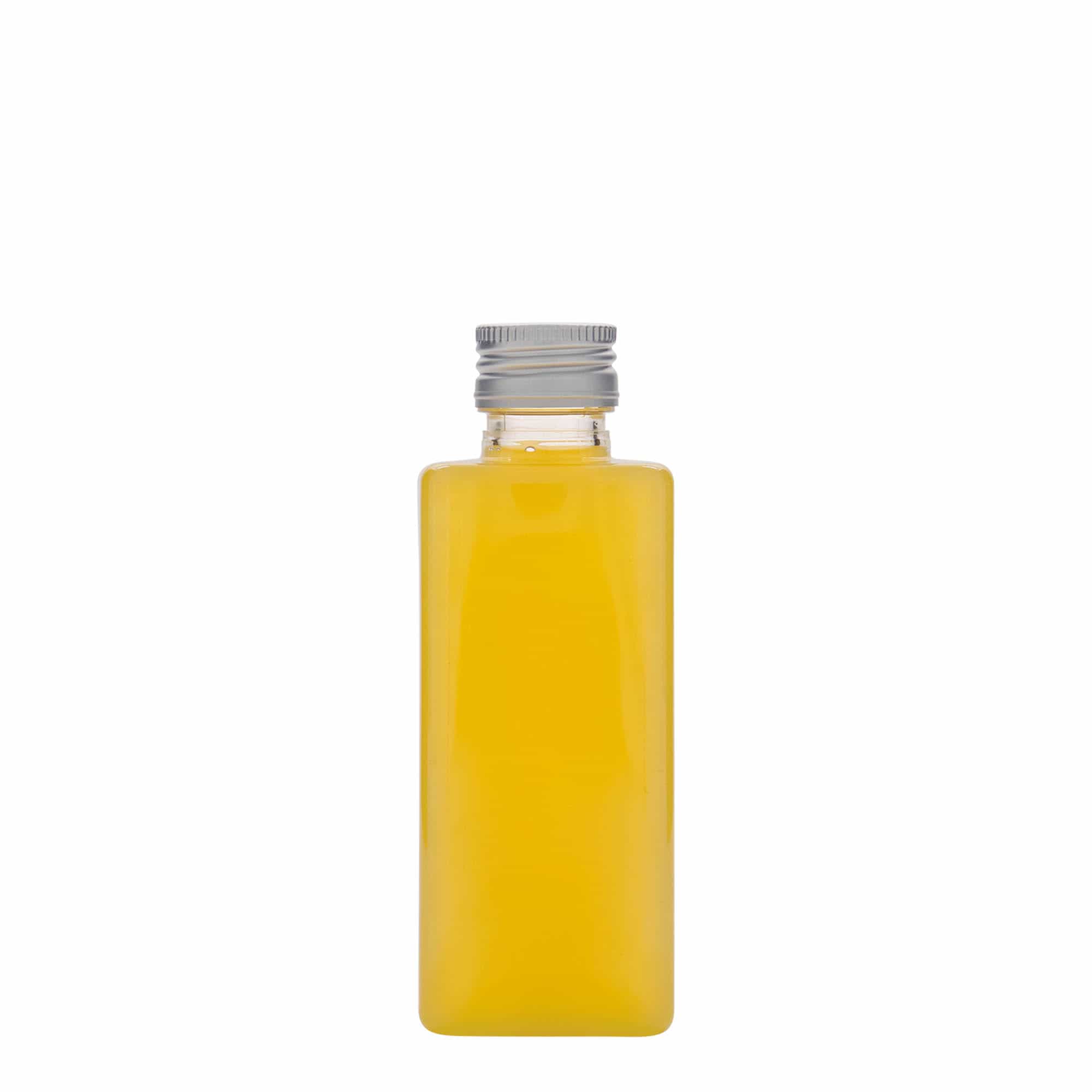 Bouteille PET 250 ml 'Karl', carrée, plastique, ouverture : PP 28
