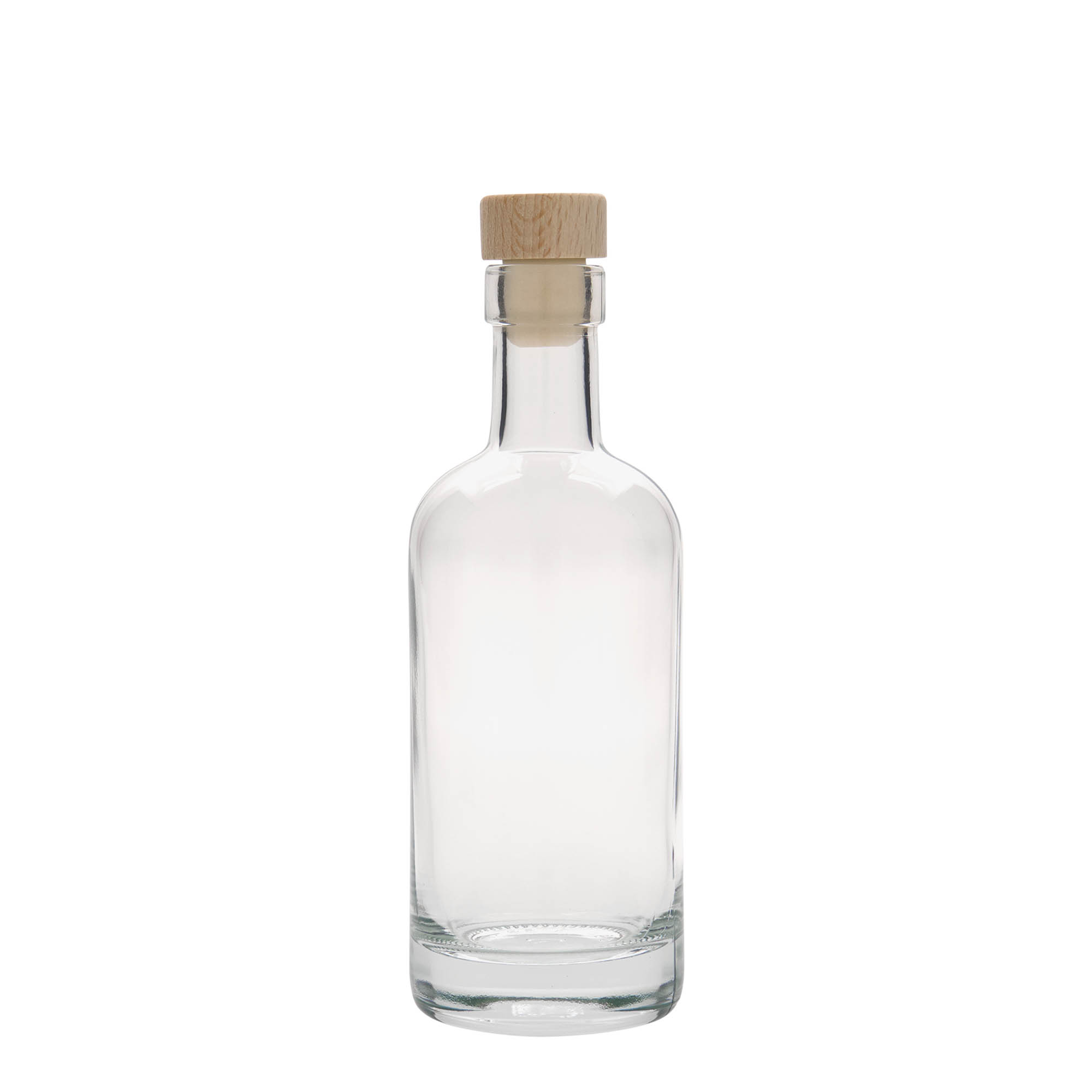 Bouteille en verre 250 ml 'Linea Uno', ouverture : bouchon en liège Bouteille en verre 250 ml 'Linea Uno', ouverture : bouchon en liège