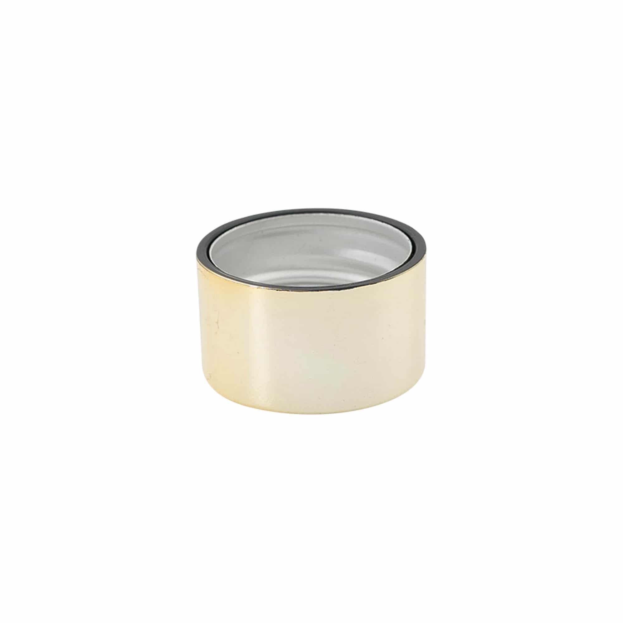 Bouchon à vis, métal-plastique, doré, pour ouverture : PP 28