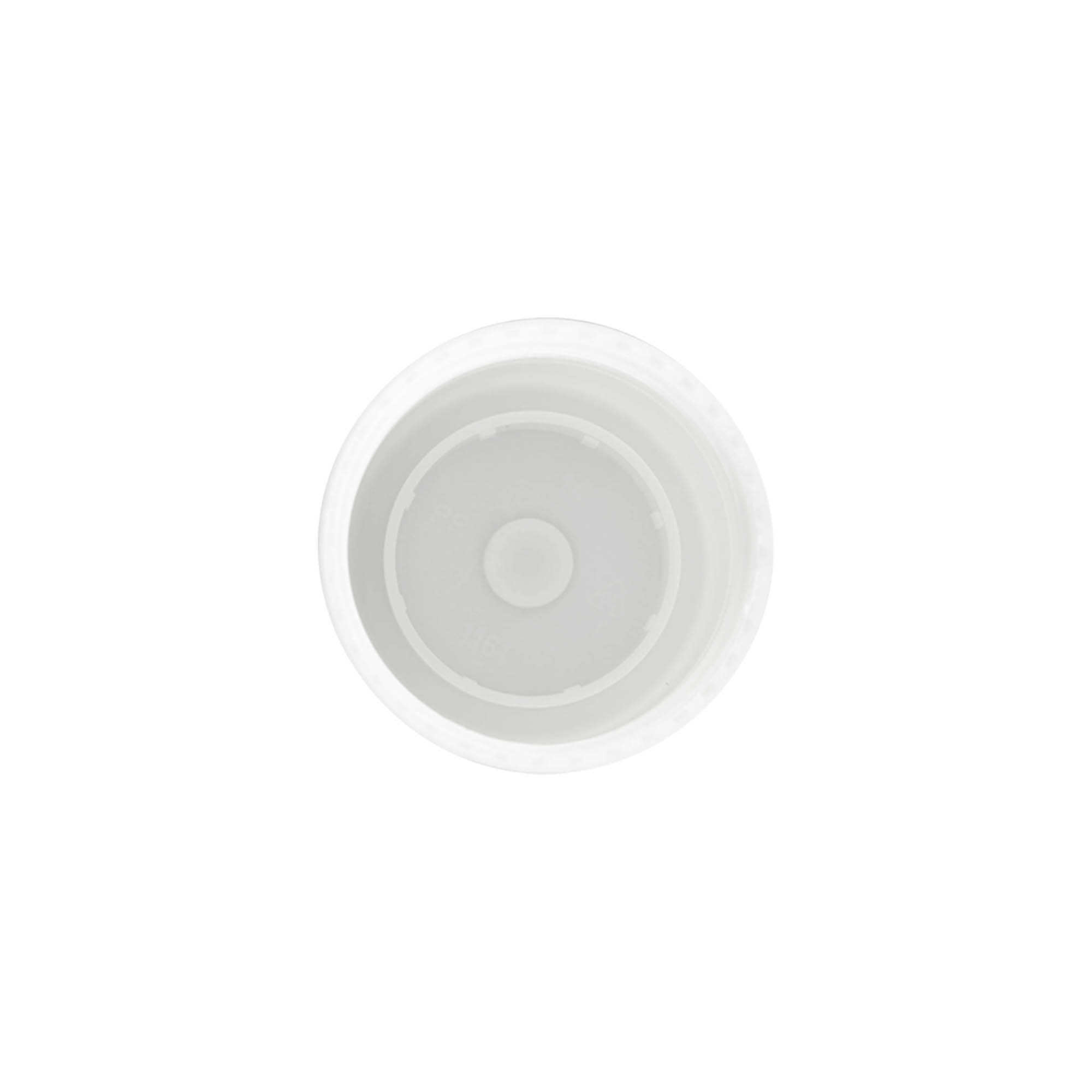 Bouchon pour flacon roll-on de 50 ml, plastique PP, blanc, pour embout : fermeture à vis Bouchon pour flacon roll-on de 50 ml, plastique PP, blanc, pour embout : fermeture à vis