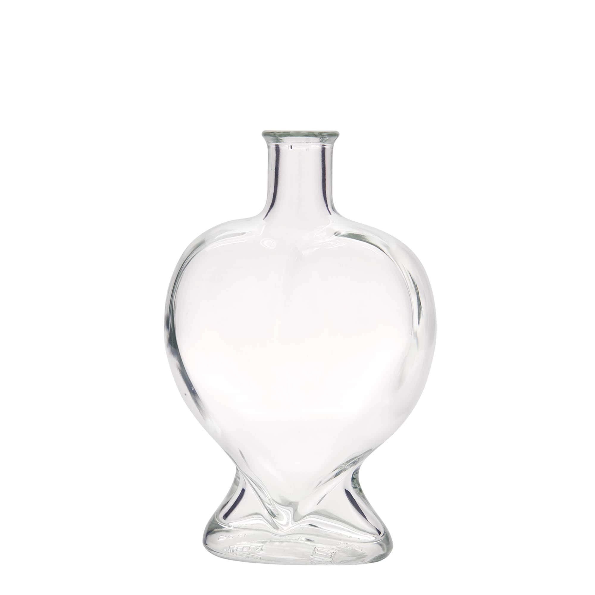 Bouteille en verre 500 ml « Cœur », ouverture : bouchon en liège Bouteille en verre 500 ml « Cœur », ouverture : bouchon en liège