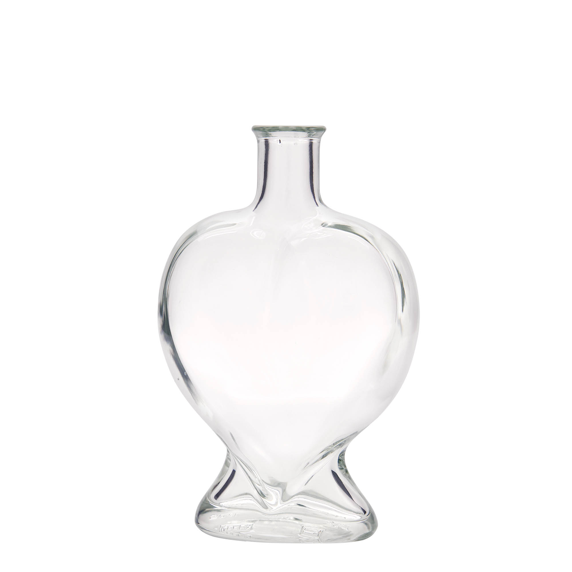 Bouteille en verre 500 ml « Cœur », ouverture : bouchon en liège Bouteille en verre 500 ml « Cœur », ouverture : bouchon en liège