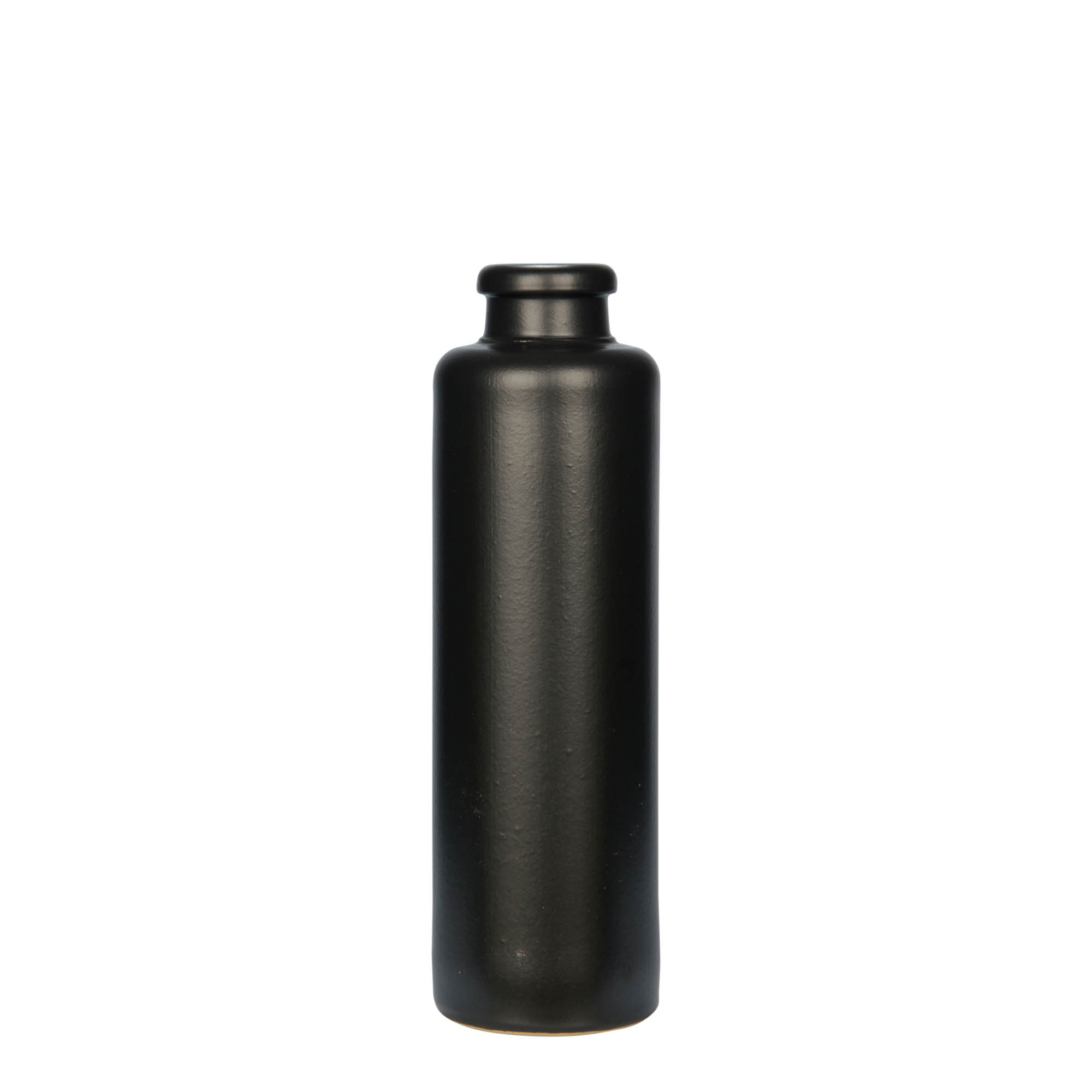 Cruche en terre cuite 200 ml, grès, noir, ouverture : liège