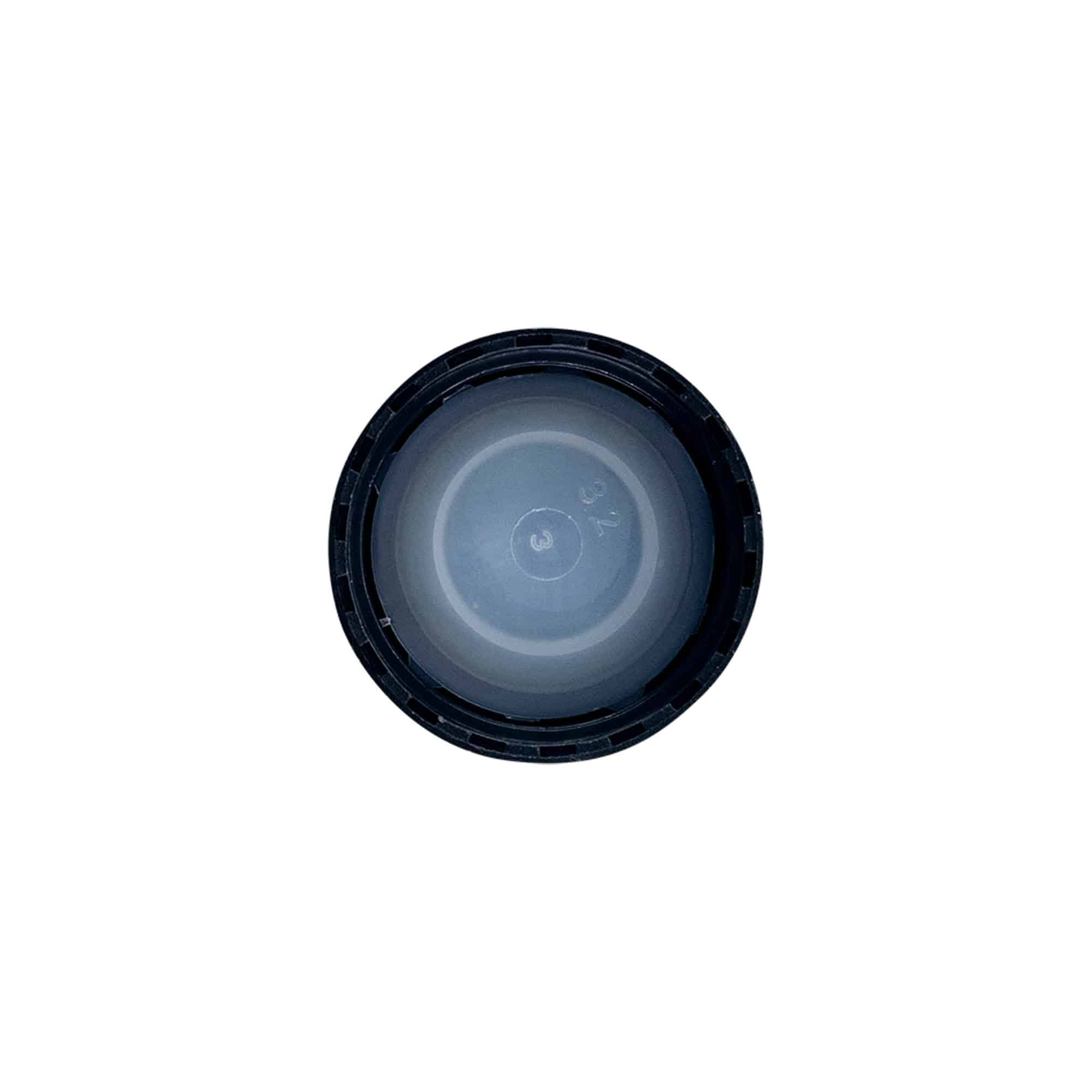 Bouchon à vis, plastique PP, noir, pour ouverture : DIN 32