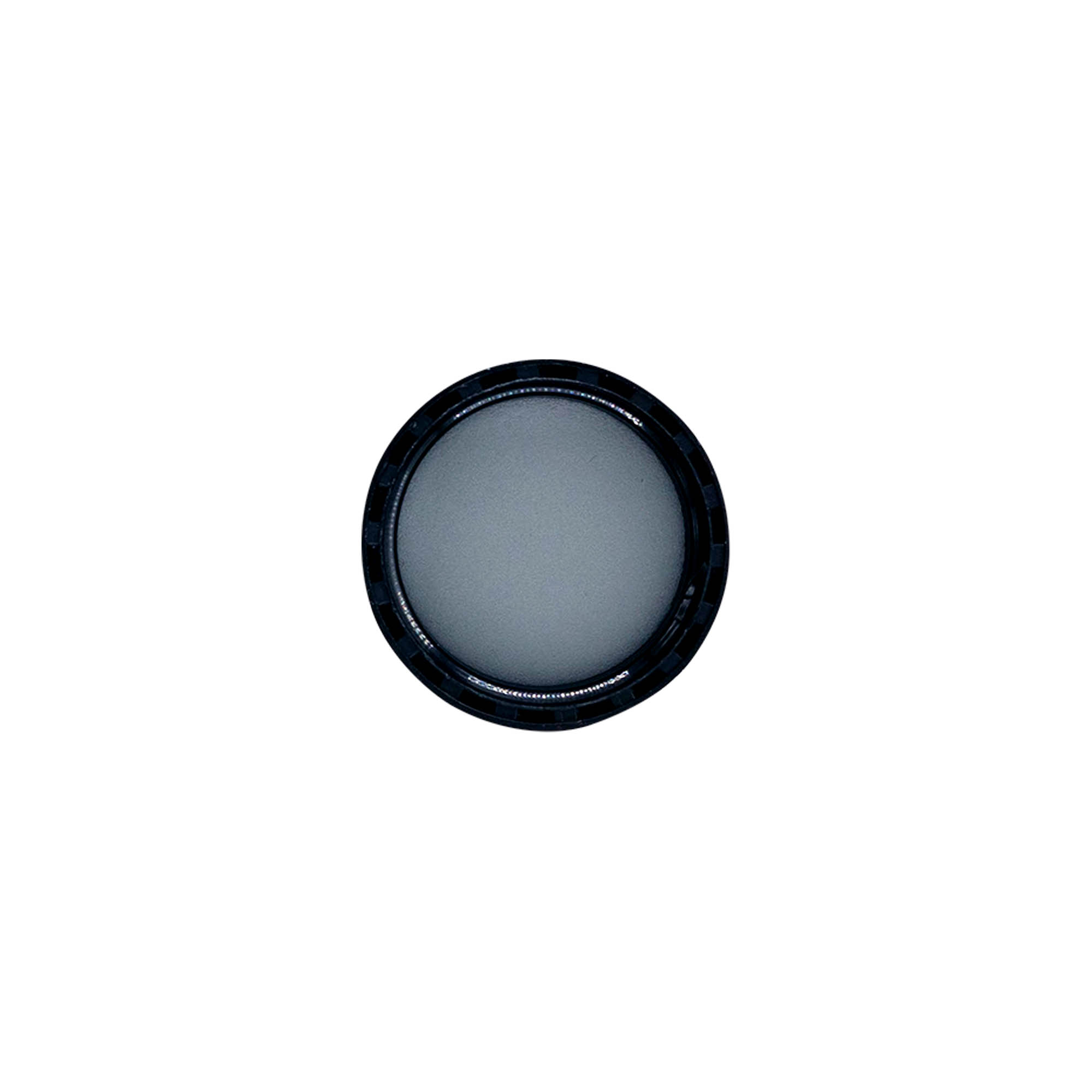 Bouchon à vis avec insert en EPE, plastique PE, noir, pour ouverture : DIN 25