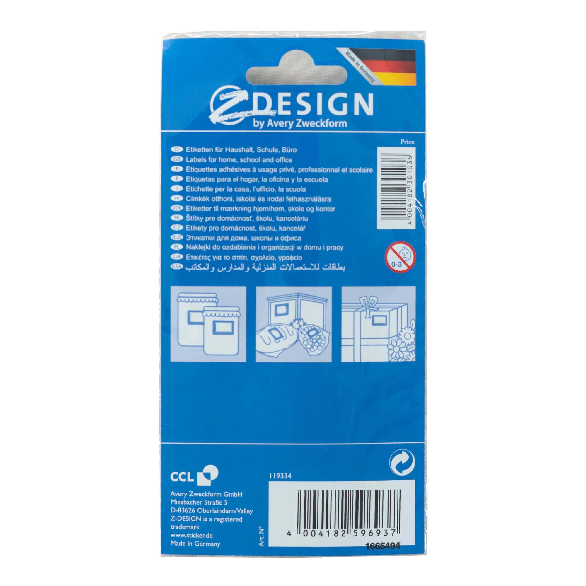 Étiquettes Zweckform « Cadre fruit », rectangulaires, papier, multicolores Étiquettes Zweckform « Cadre fruit », rectangulaires, papier, multicolores