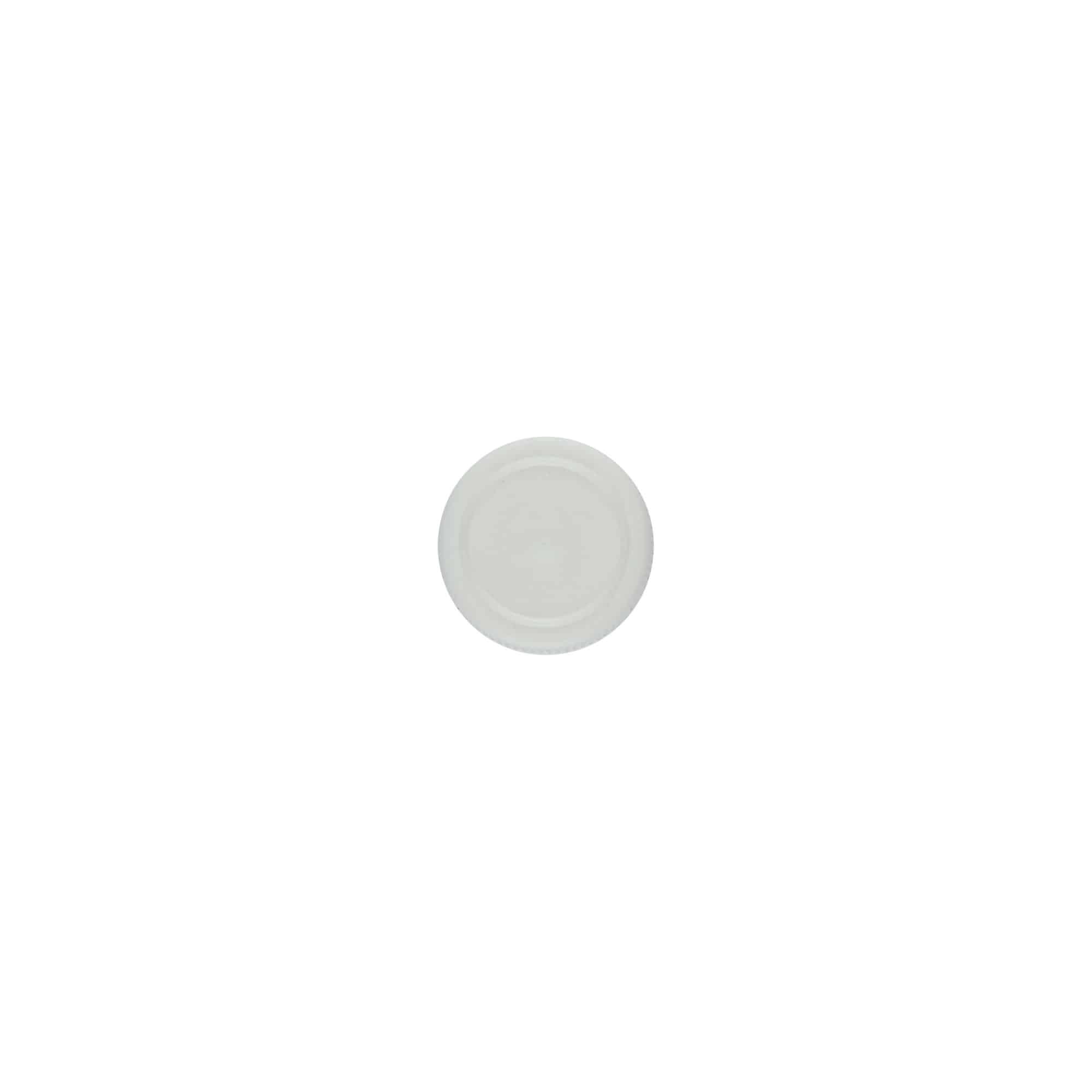 Bouchon à vis pour tubes PET, plastique, blanc