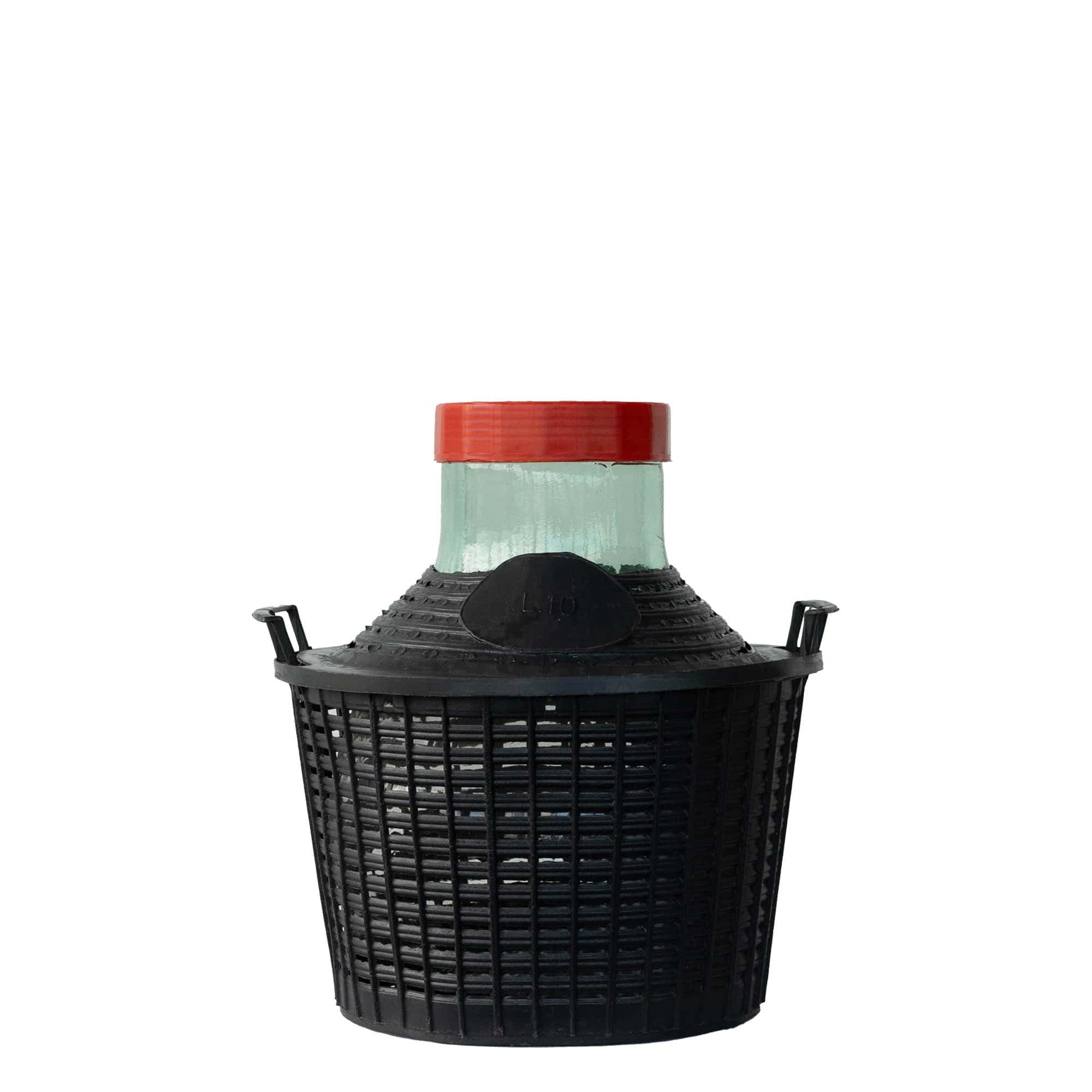 Bouteille ballon 10 l col large, verre, ouverture : bouchon à vis