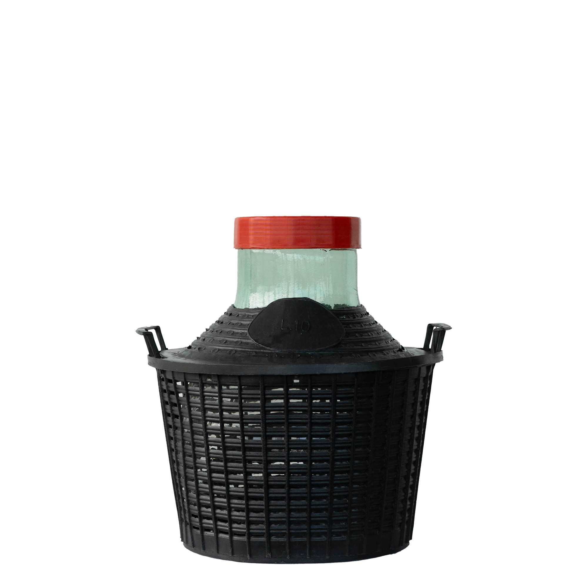 Bouteille ballon 10 l col large, verre, ouverture : bouchon à vis