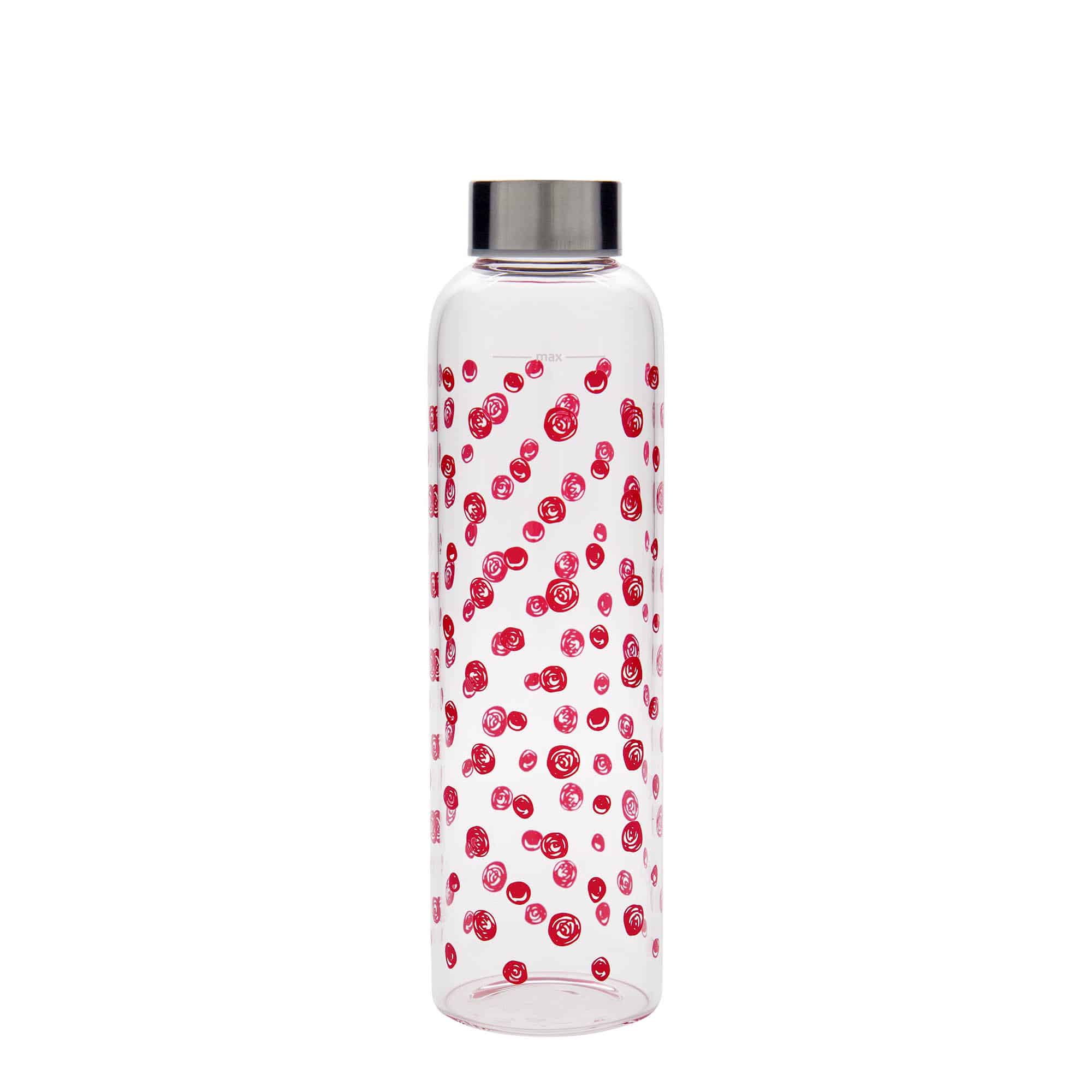 Bouteille d'eau 500 ml 'Perseus - Points rouges', embouchure : bouchon à vis