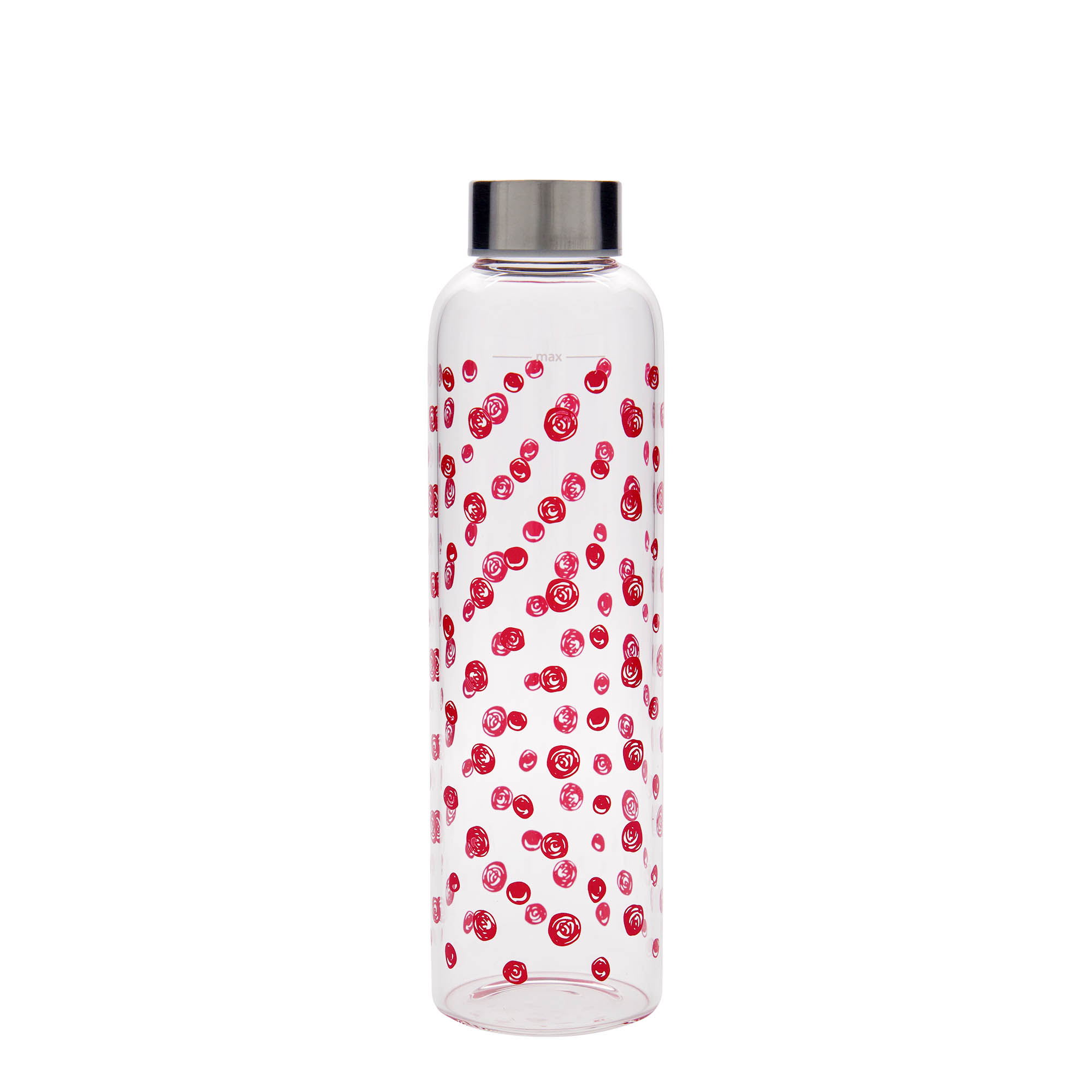 Bouteille d'eau 500 ml 'Perseus - Points rouges', embouchure : bouchon à vis