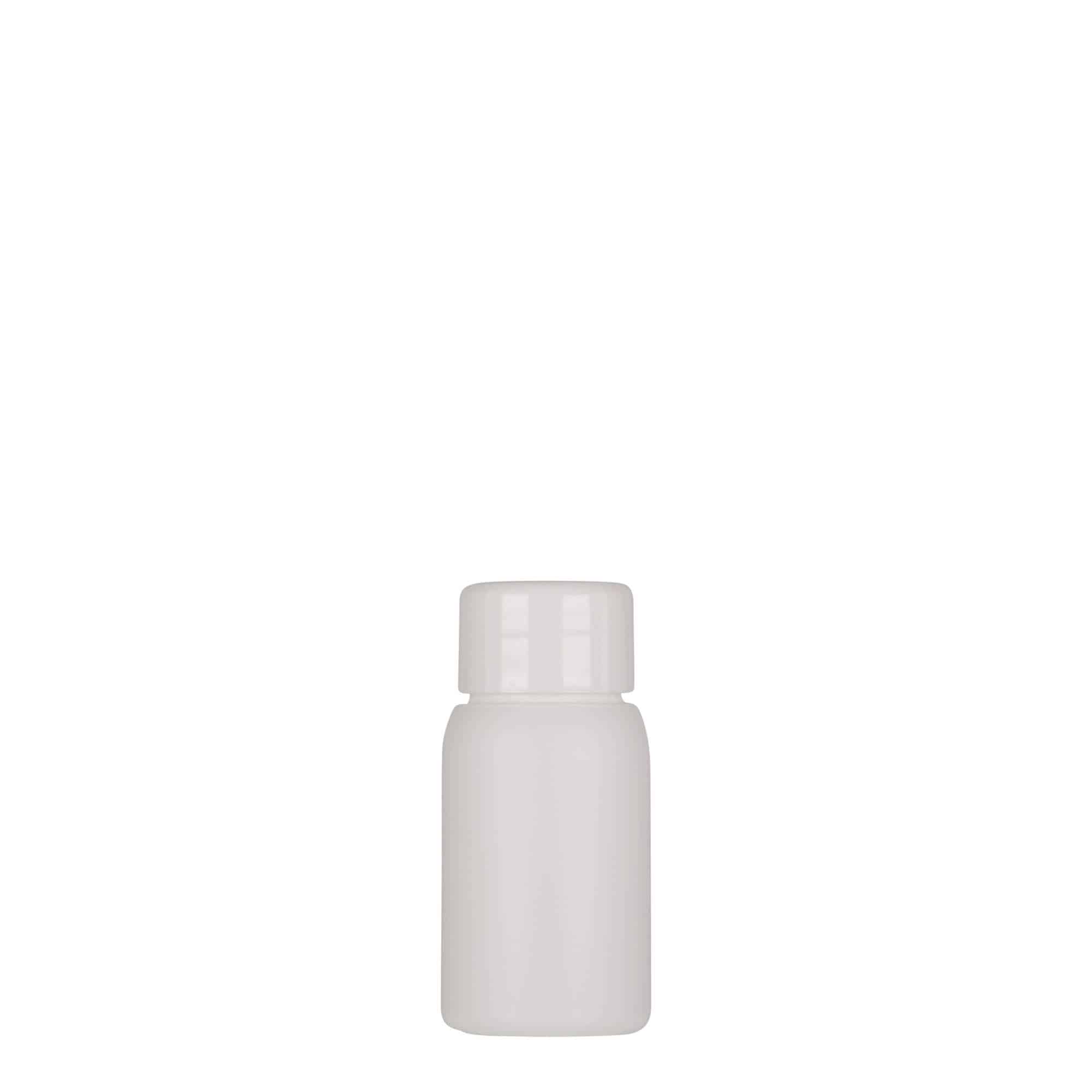Bouteille en plastique 30 ml 'Tuffy', PEHD, blanche, bouchage: GPI 24/410