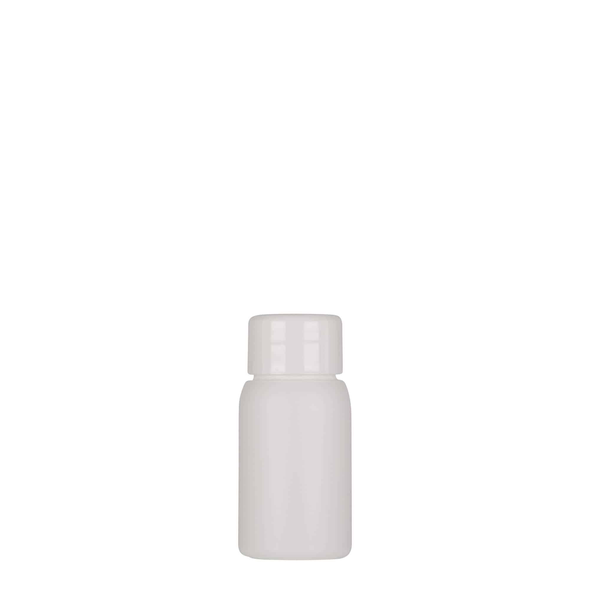 Flacon en plastique de 30 ml « Tuffy », PEHD, blanc, ouverture : 24/410