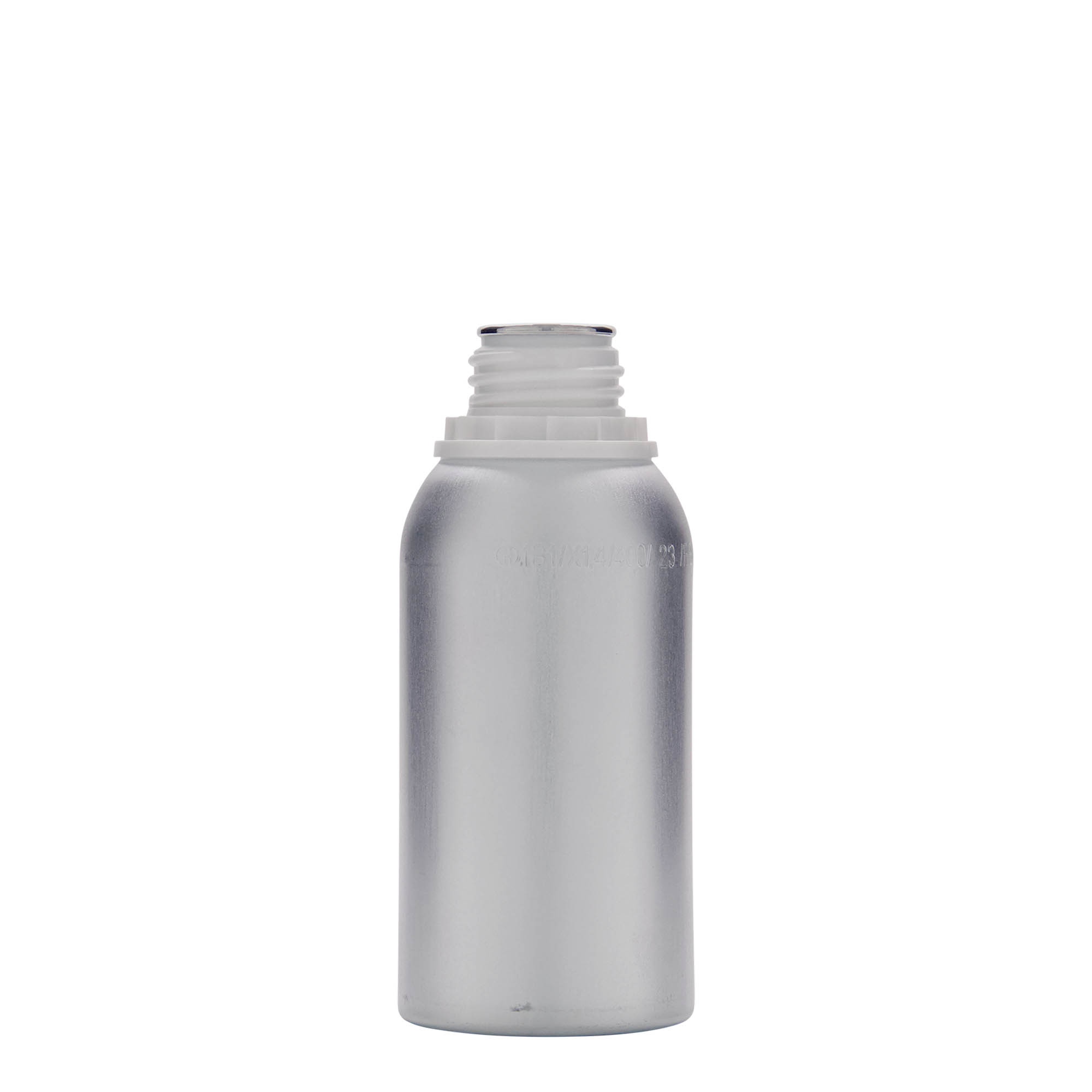 275 ml bouteille en aluminium, métal, argent, ouverture : DIN 32