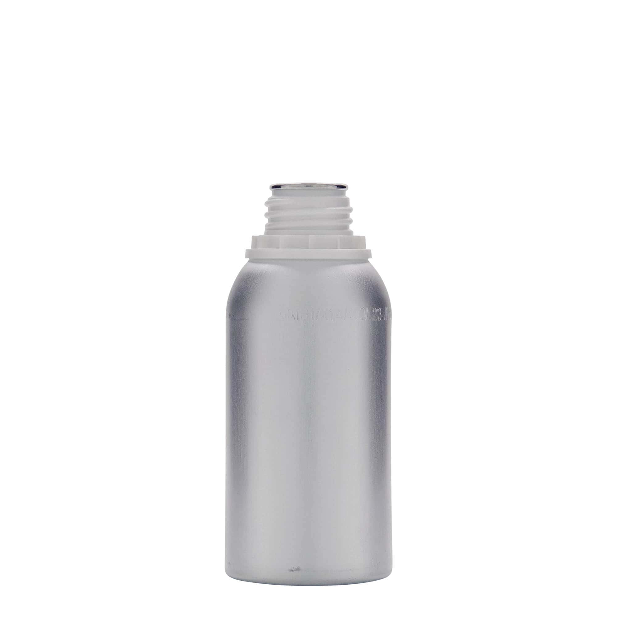 275 ml bouteille en aluminium, métal, argent, ouverture : DIN 32