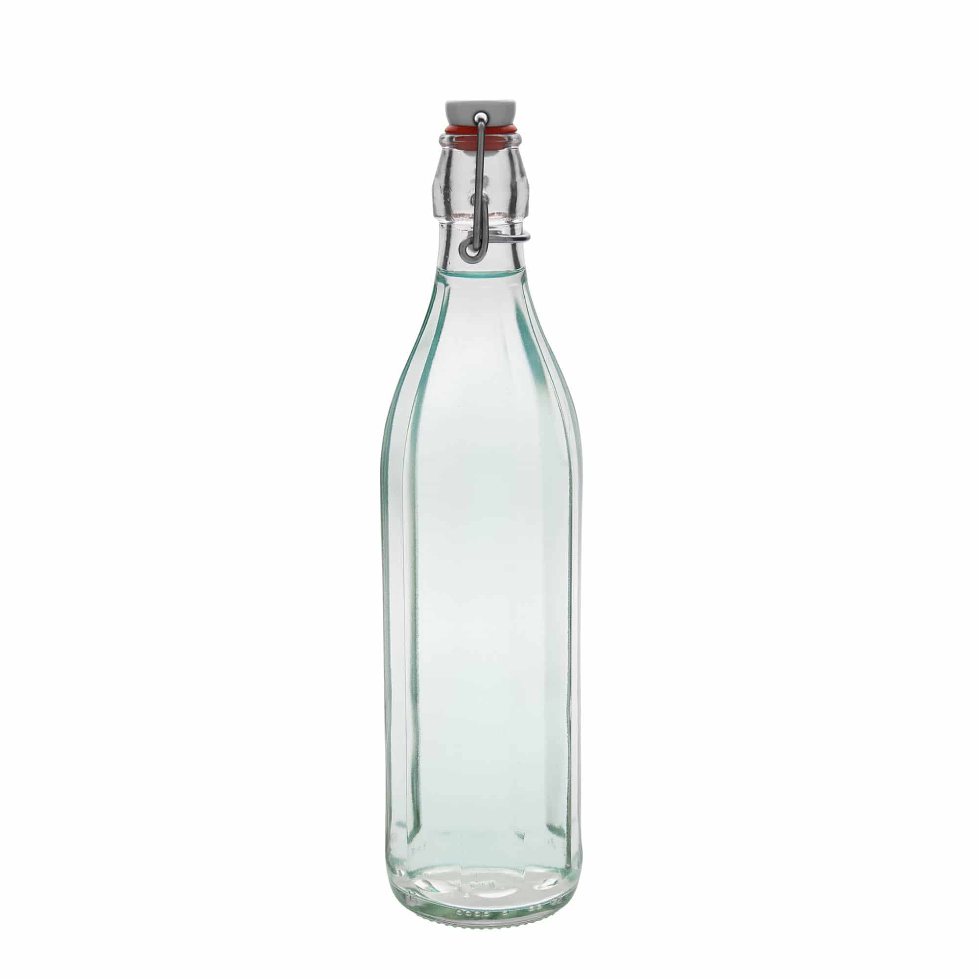Bouteille en verre 750 ml « Bravo », décagonale, ouverture : fermeture à bascule